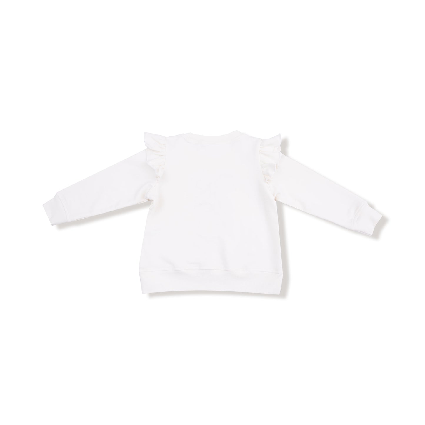 Ruffle Sweatshirt in our  Candy Canes print from Angel Dear