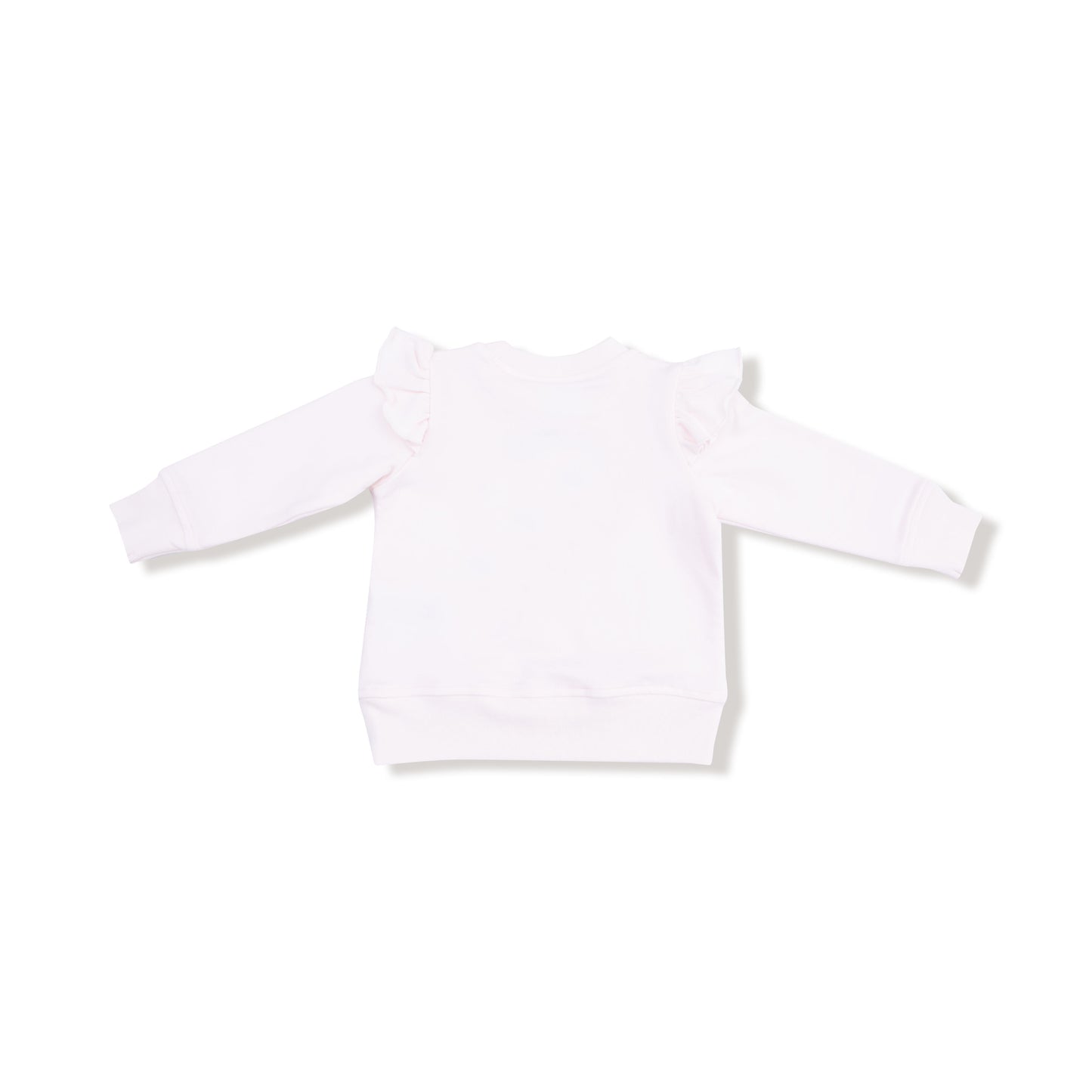 Ruffle Sweatshirt in our  Gingerbread print from Angel Dear