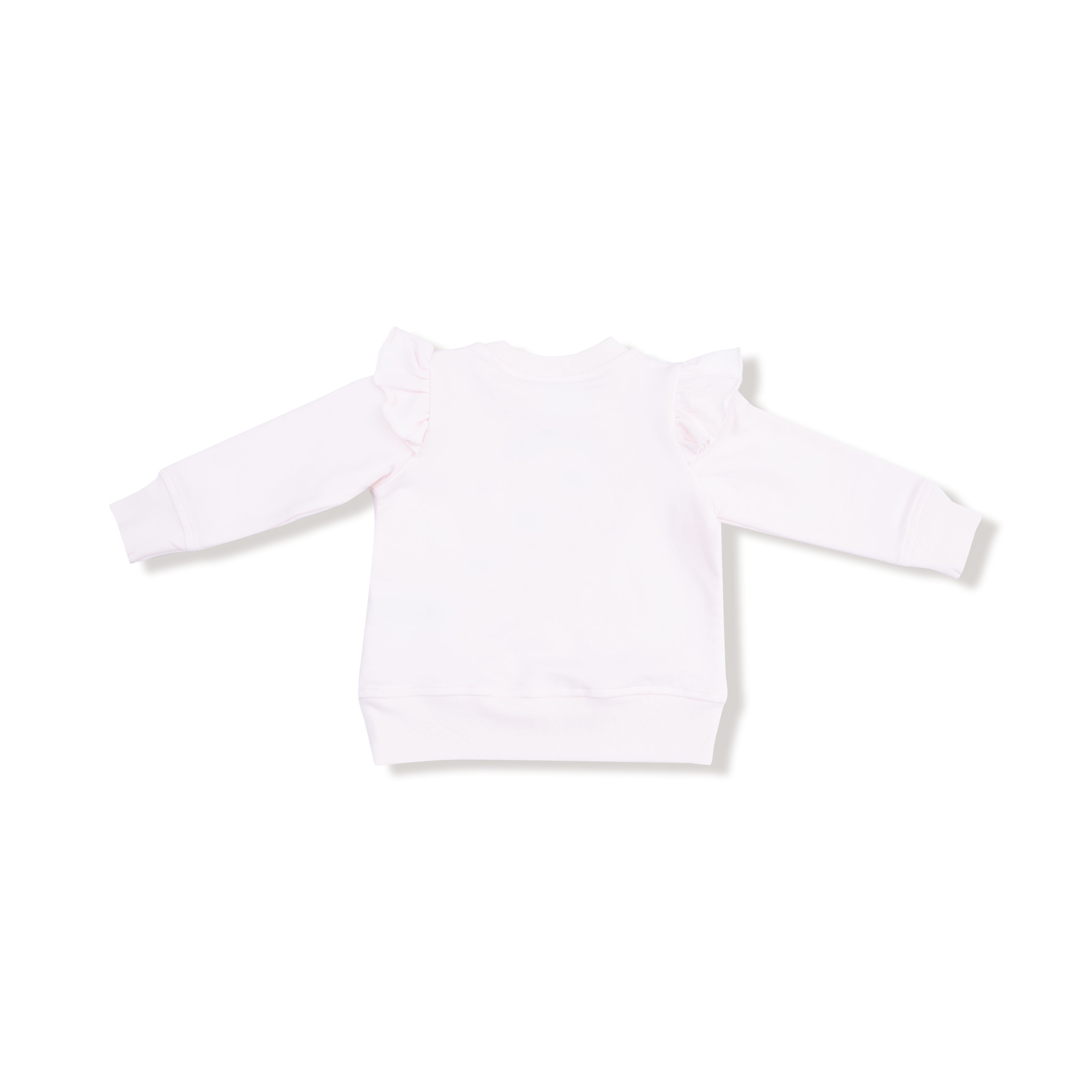 Ruffle Sweatshirt in our  Gingerbread print from Angel Dear