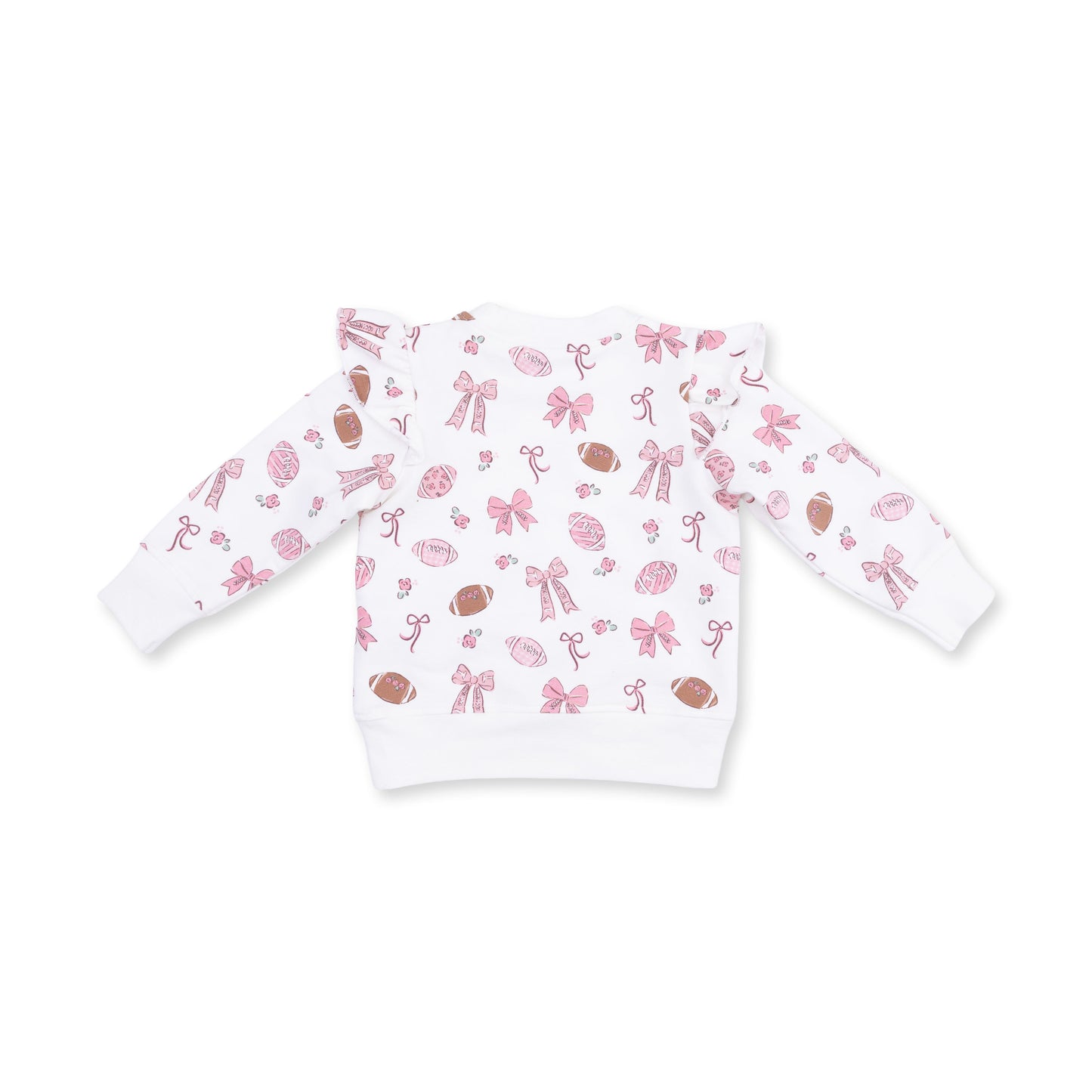 Footballs and Bows - Ruffle Sweatshirt and Fashion Cargo Pants