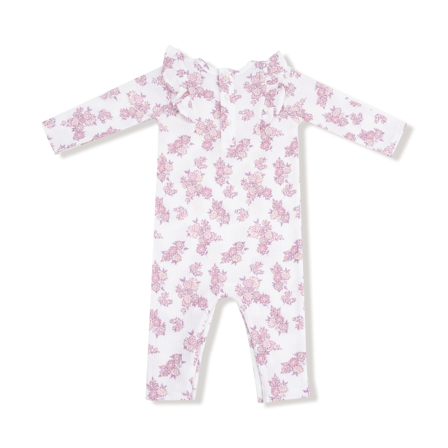 Long Sleeve Ruffle Romper in our  Countryside Coreopsis print from Angel Dear