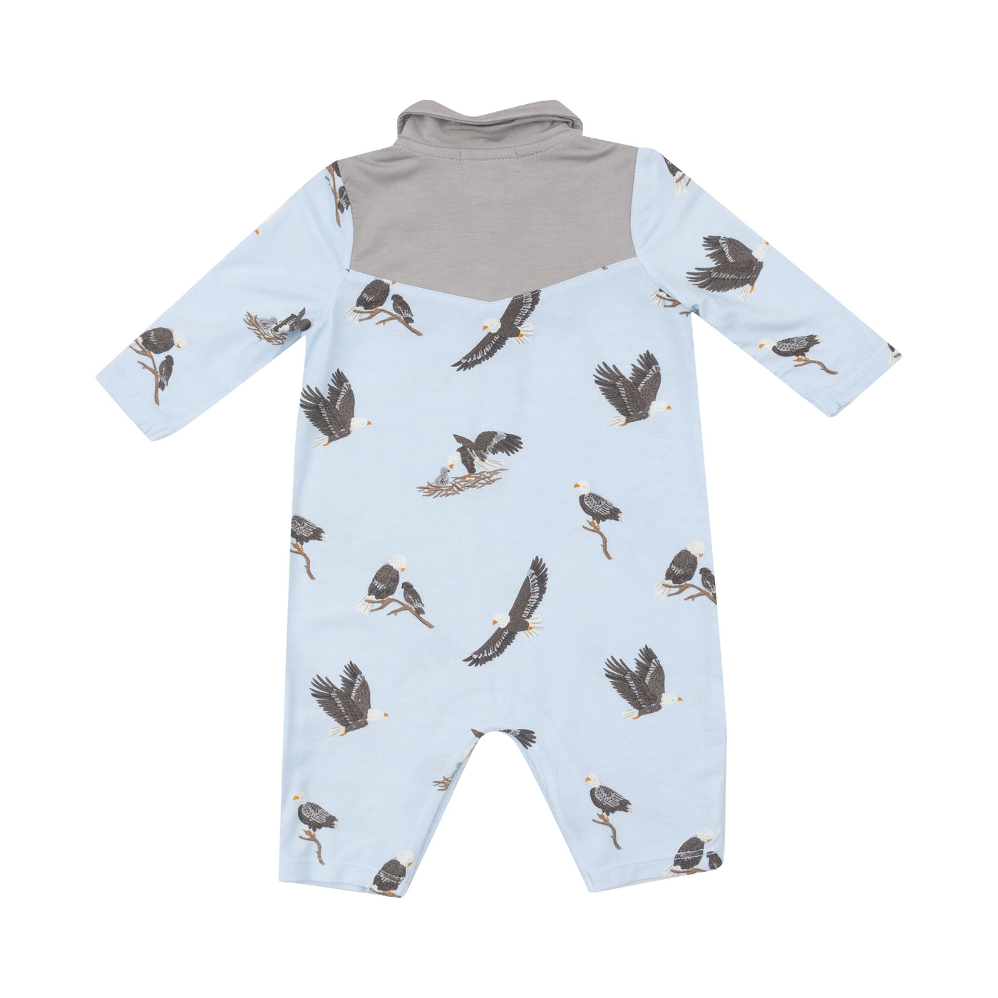 L/S CowBoy Romper - Bald Eagles-Angel Dear