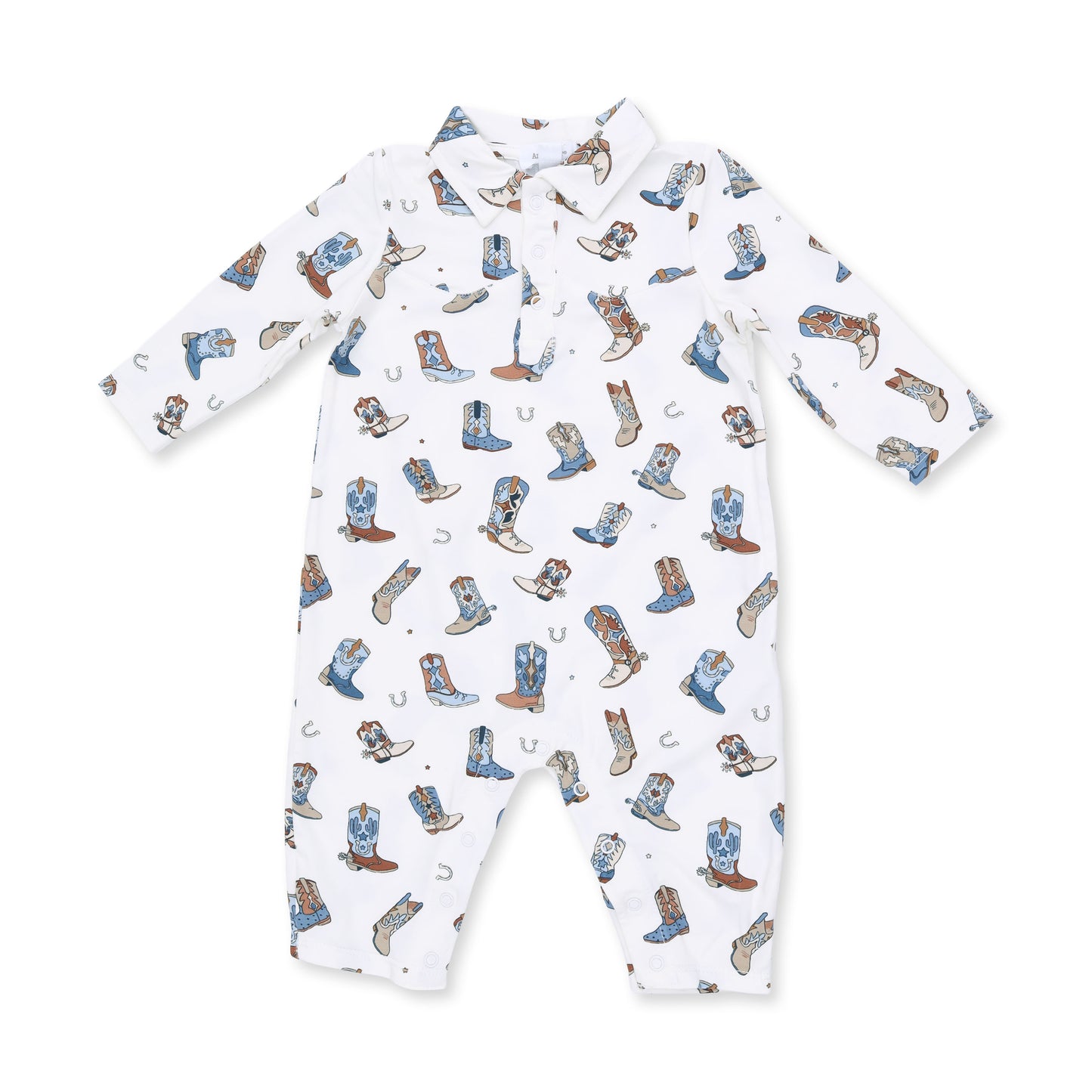 Buckaroo Boots - Long Sleeve Cowboy Romper