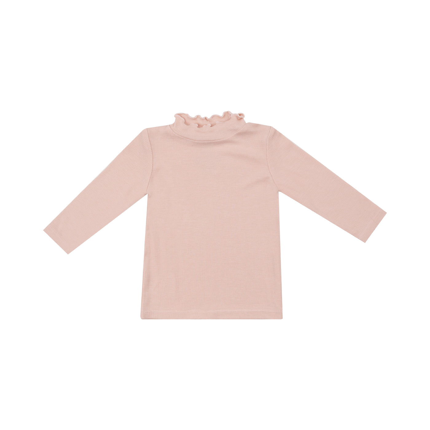 L/S Mock Turtle Neck - Basic - Solid Pale Blush-Angel Dear