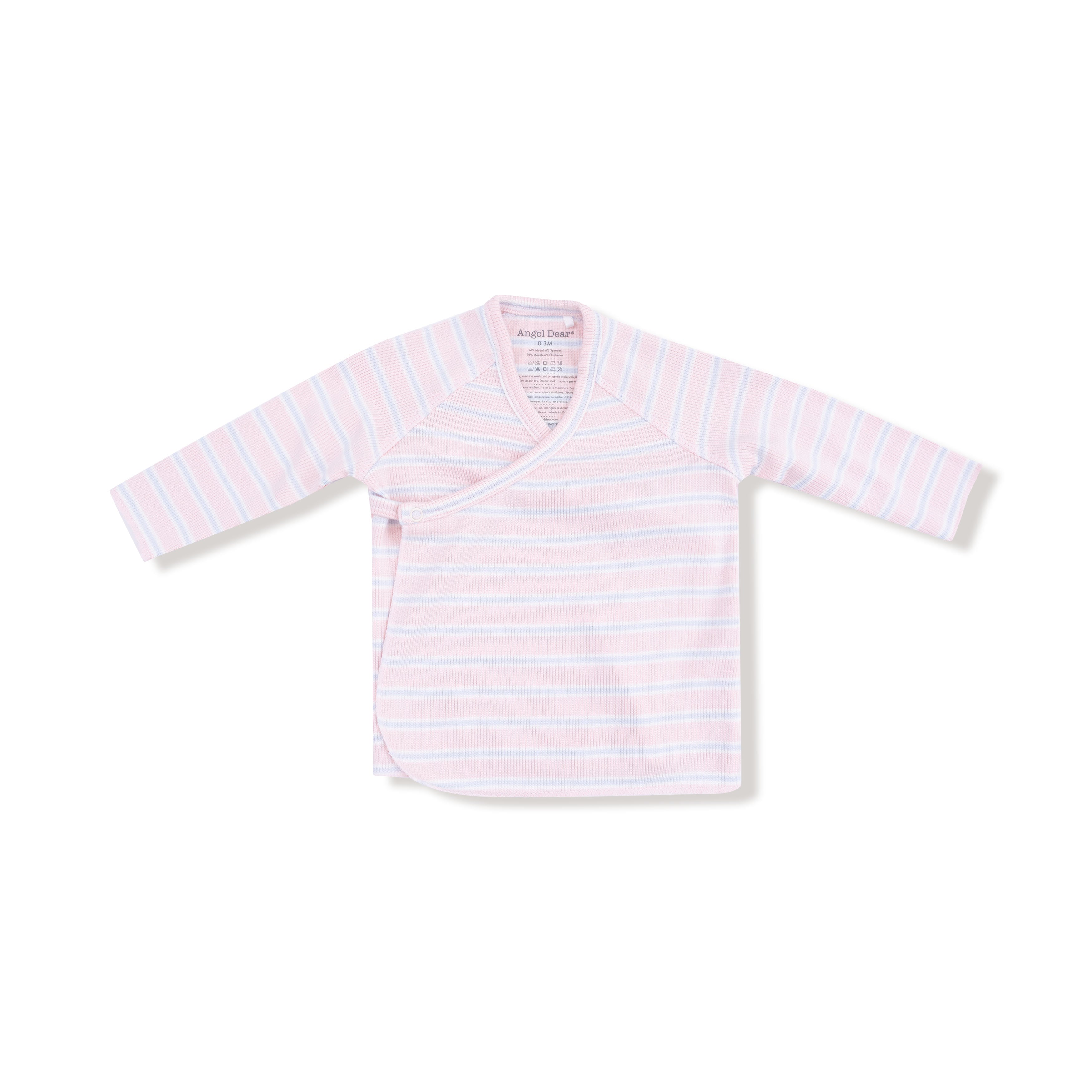 Kimono & Footed Pant in our Multi Stripe - Pink print from Angel Dear