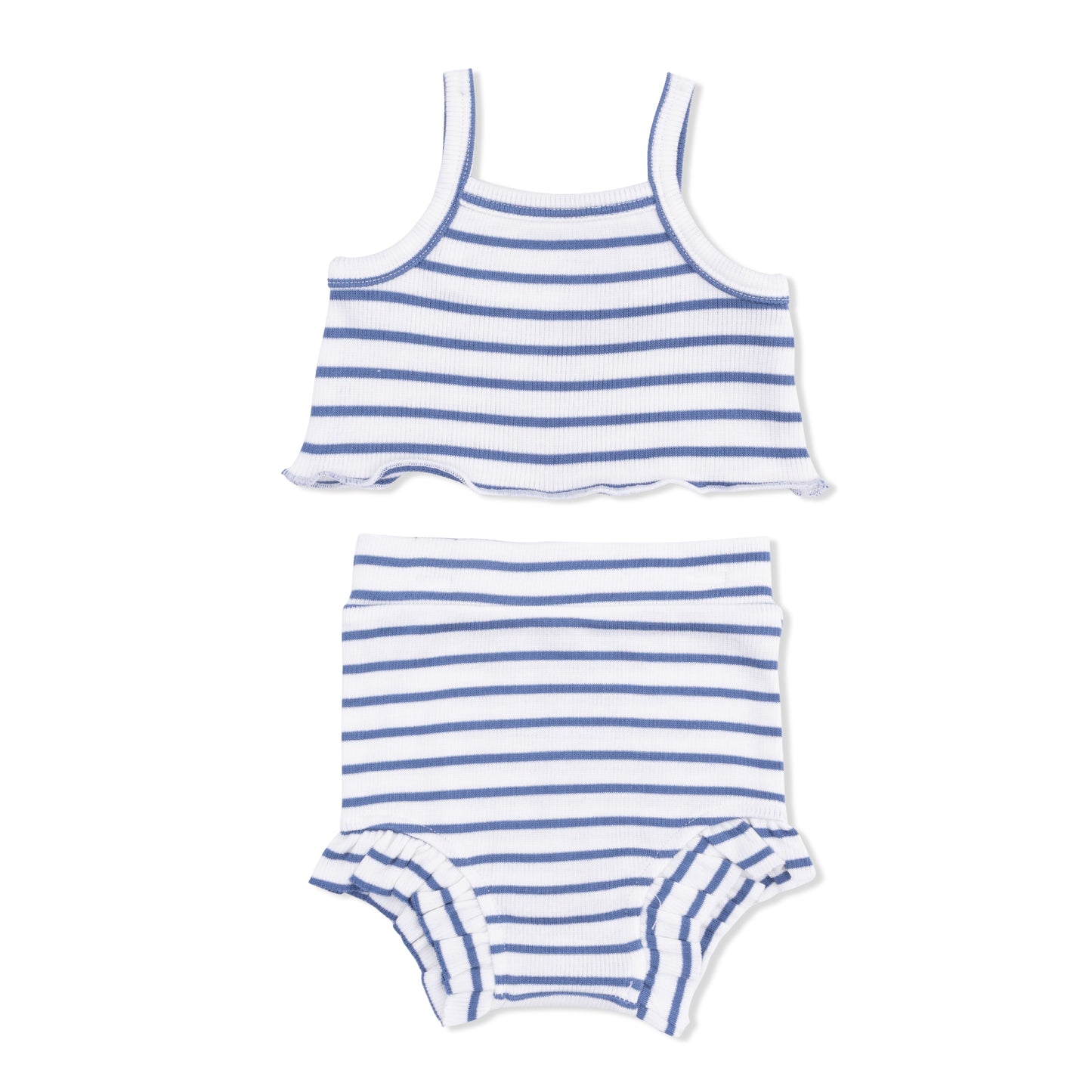 Navy Stripe - Tank Top & High Waisted Short-Angel Dear