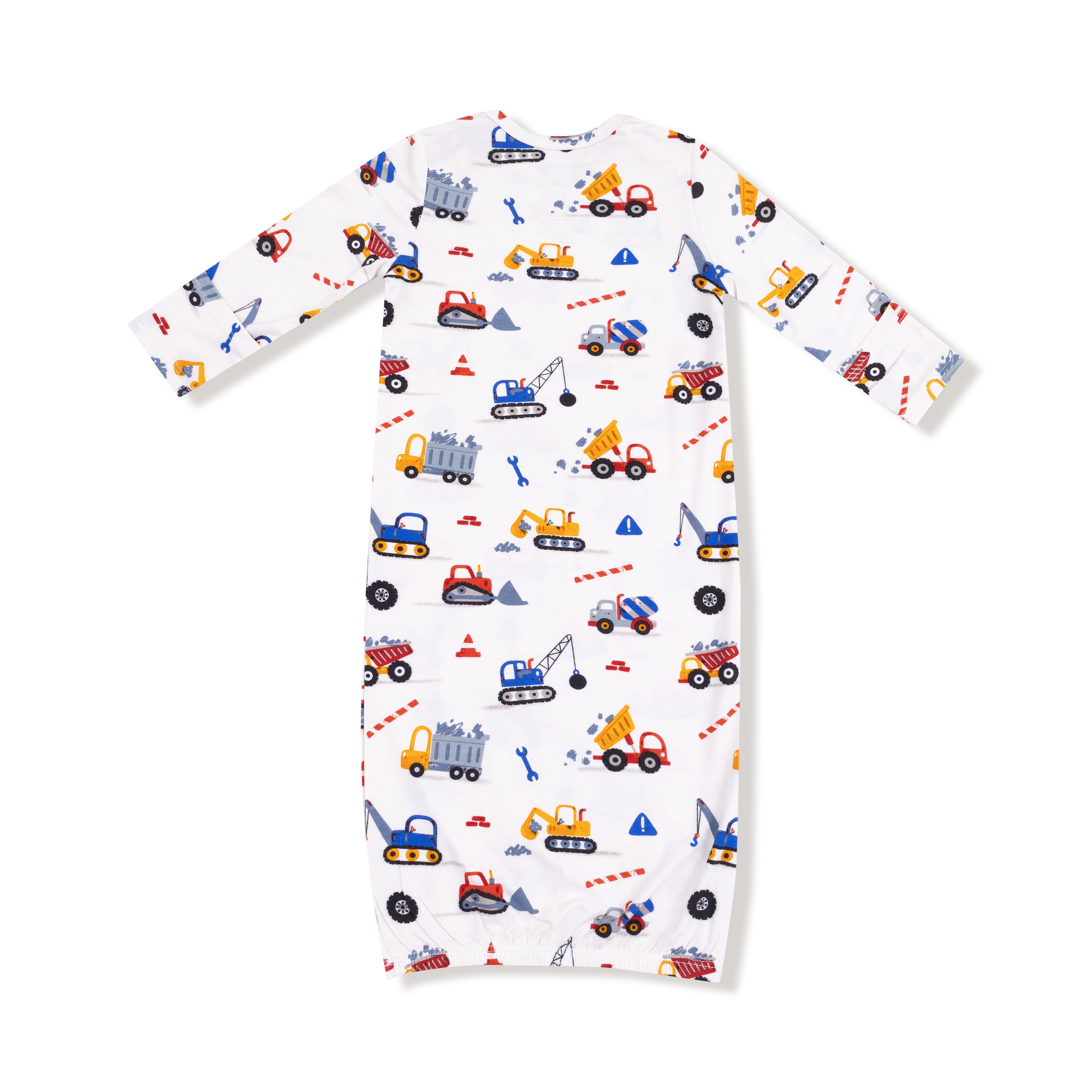 Lap Shoulder Gown in our  Crayon Construction print from Angel Dear