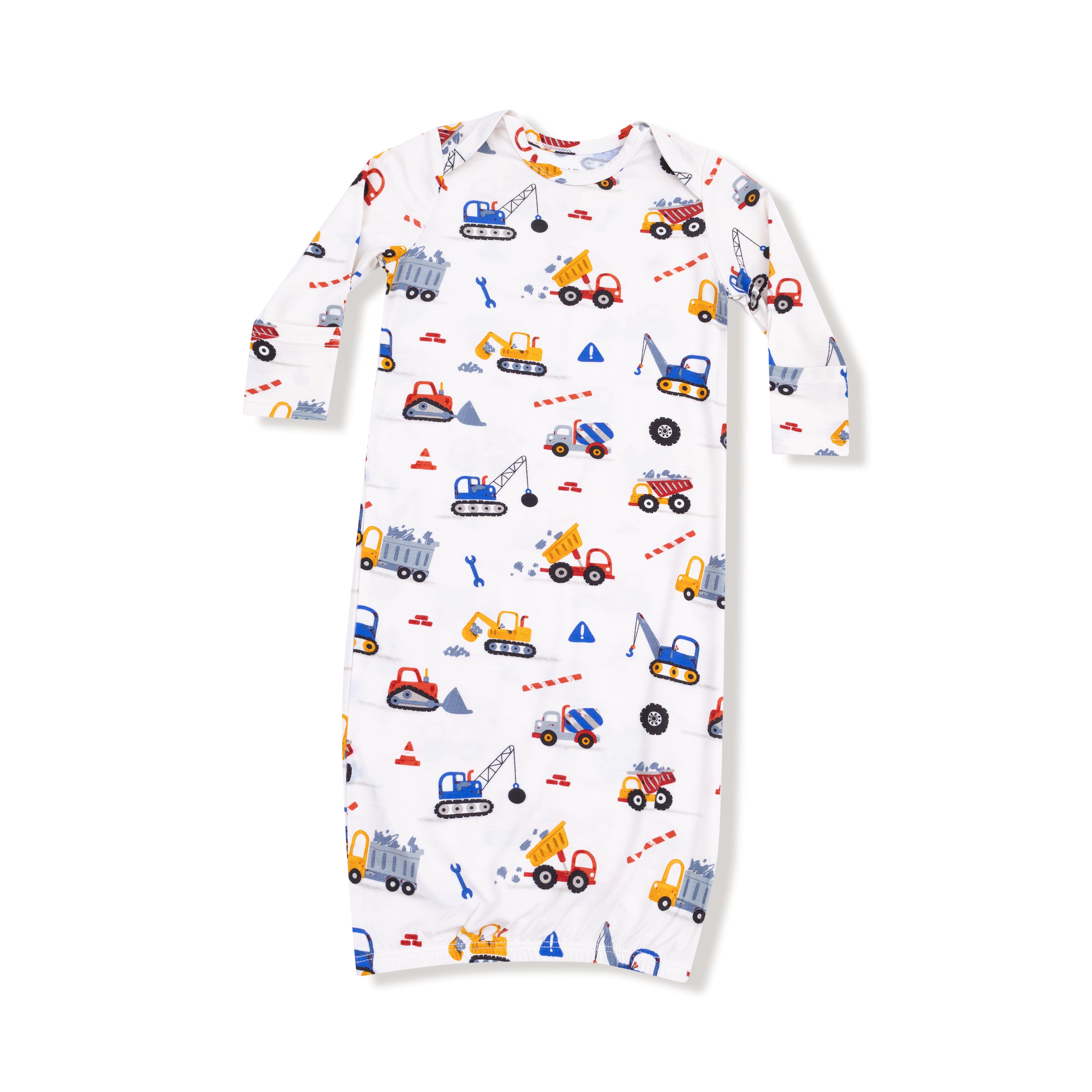 Lap Shoulder Gown in our  Crayon Construction print from Angel Dear