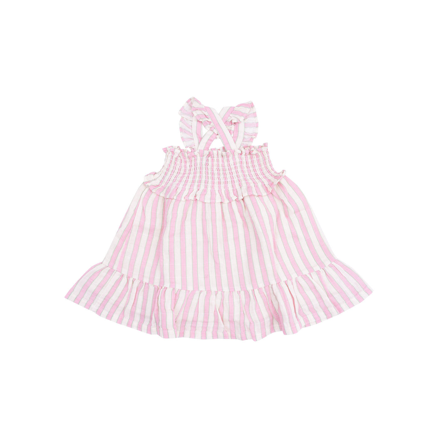 Smocked Ruffle Sundress & Diaper Cover - Candy Stripe