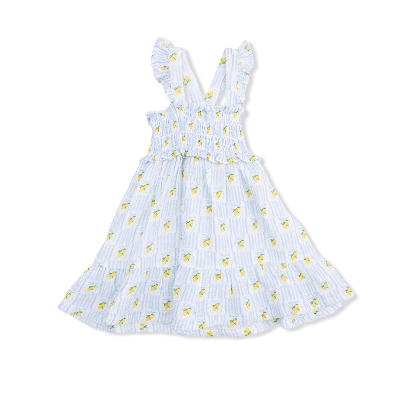 Lovely Lemons - Smocked Ruffle Sundress with Bloomer-Angel Dear