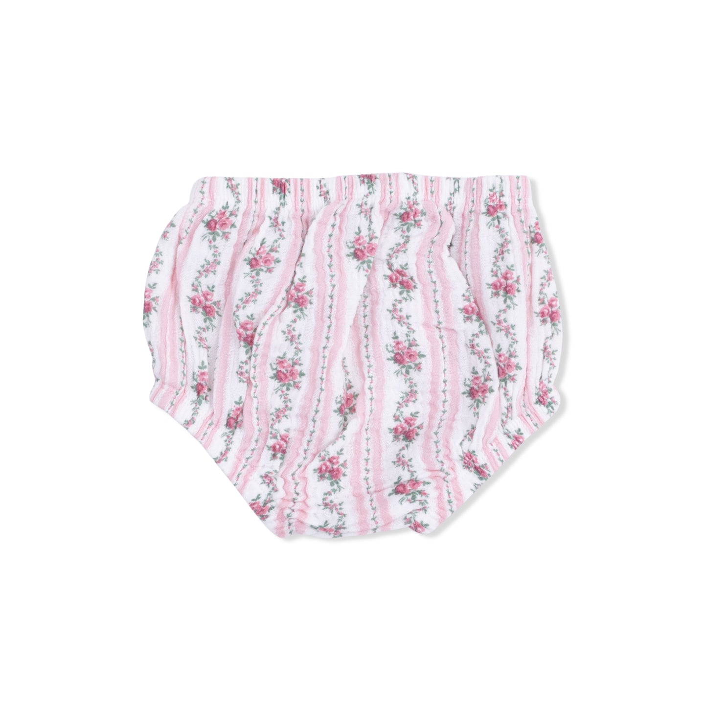 Winding Roses Stripe - Smocked Ruffle Sundress & Bloomer-Angel Dear