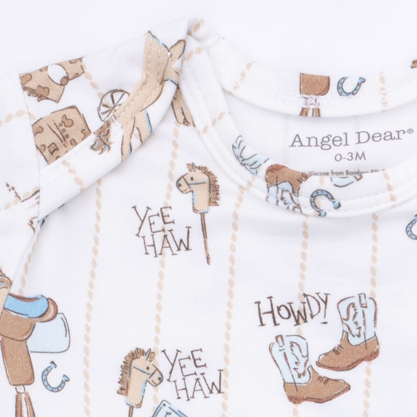 Cowboy Nursery - Lap Shoulder Gown & Beanie Hat