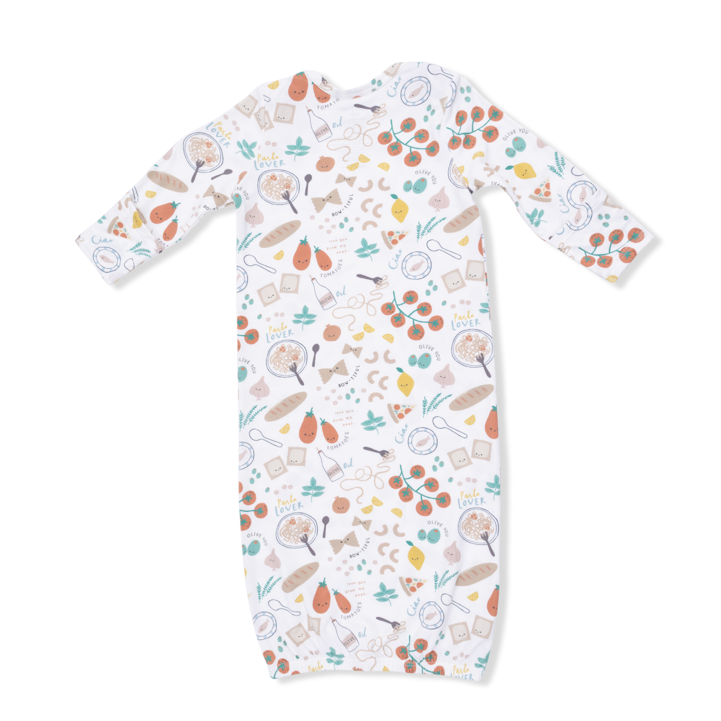 Pasta Lovers - Lap Shoulder Gown & Knotted Hat-Angel Dear