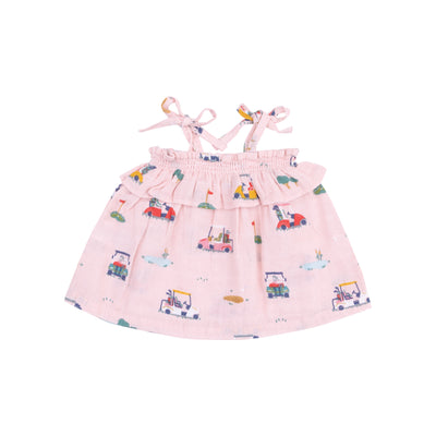 Ruffle Top & Bloomer - Golf Cart Cuties Pink