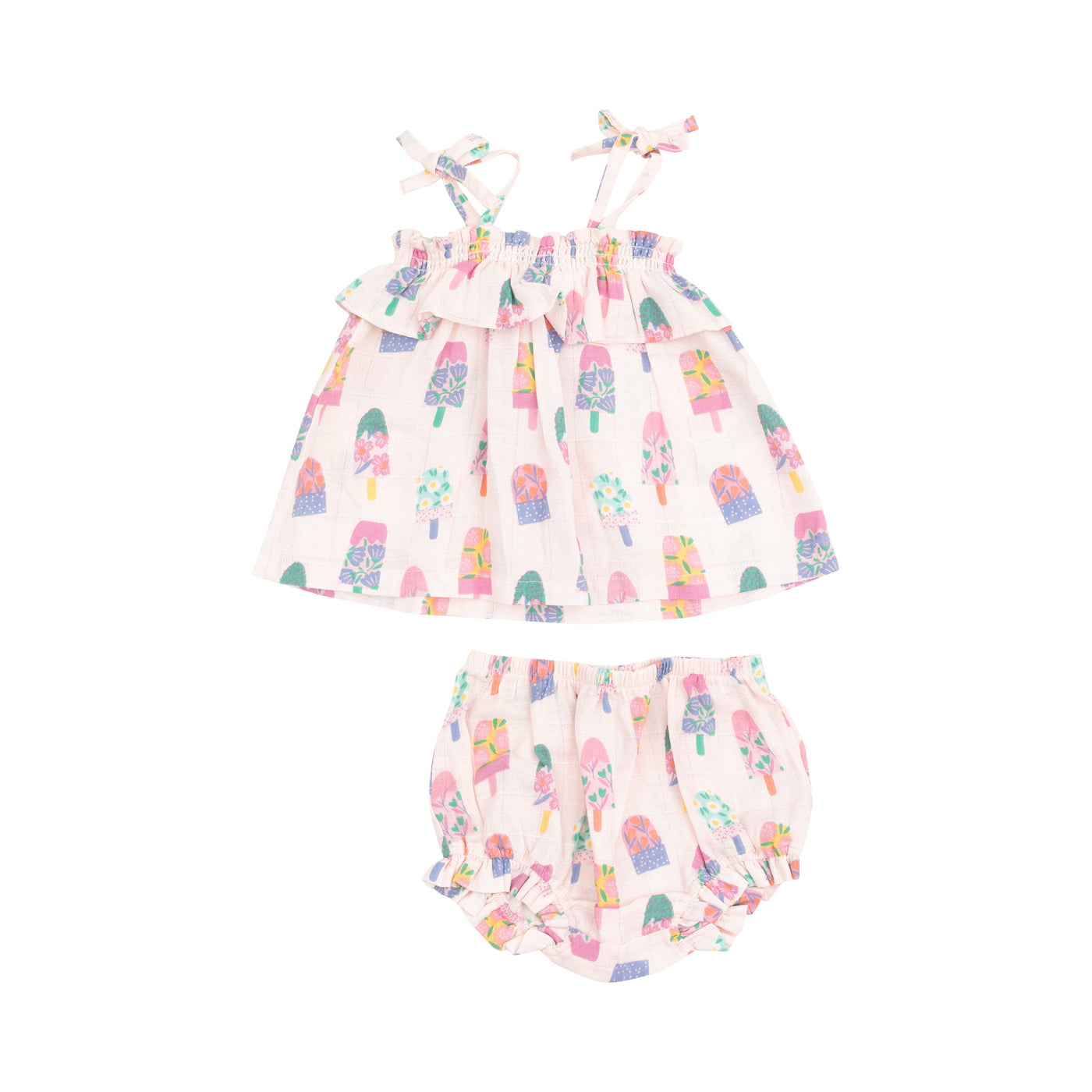 Ruffle Top & Bloomer - Floral Popsicles