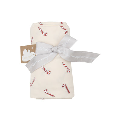 Swaddle Blanket - Candy Canes Rib