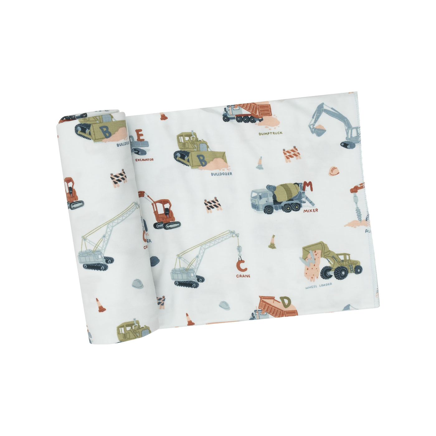 Swaddle Blanket - Construction Alphabet-Angel Dear