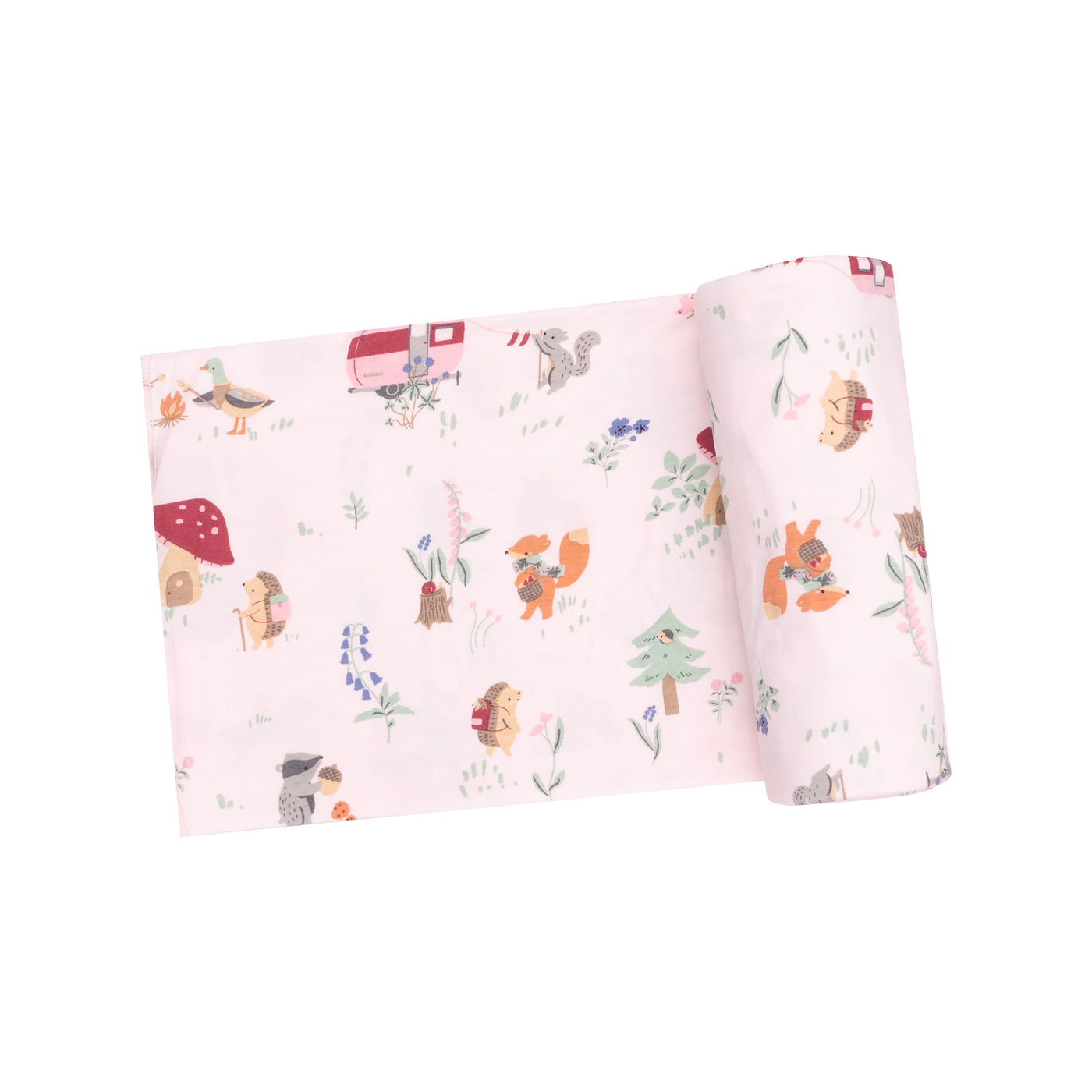 Swaddle Blanket - Cute Animal Campers-Angel Dear