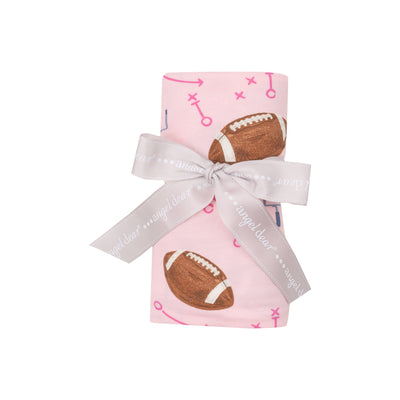 Swaddle Blanket - Footballs Pink-Angel Dear