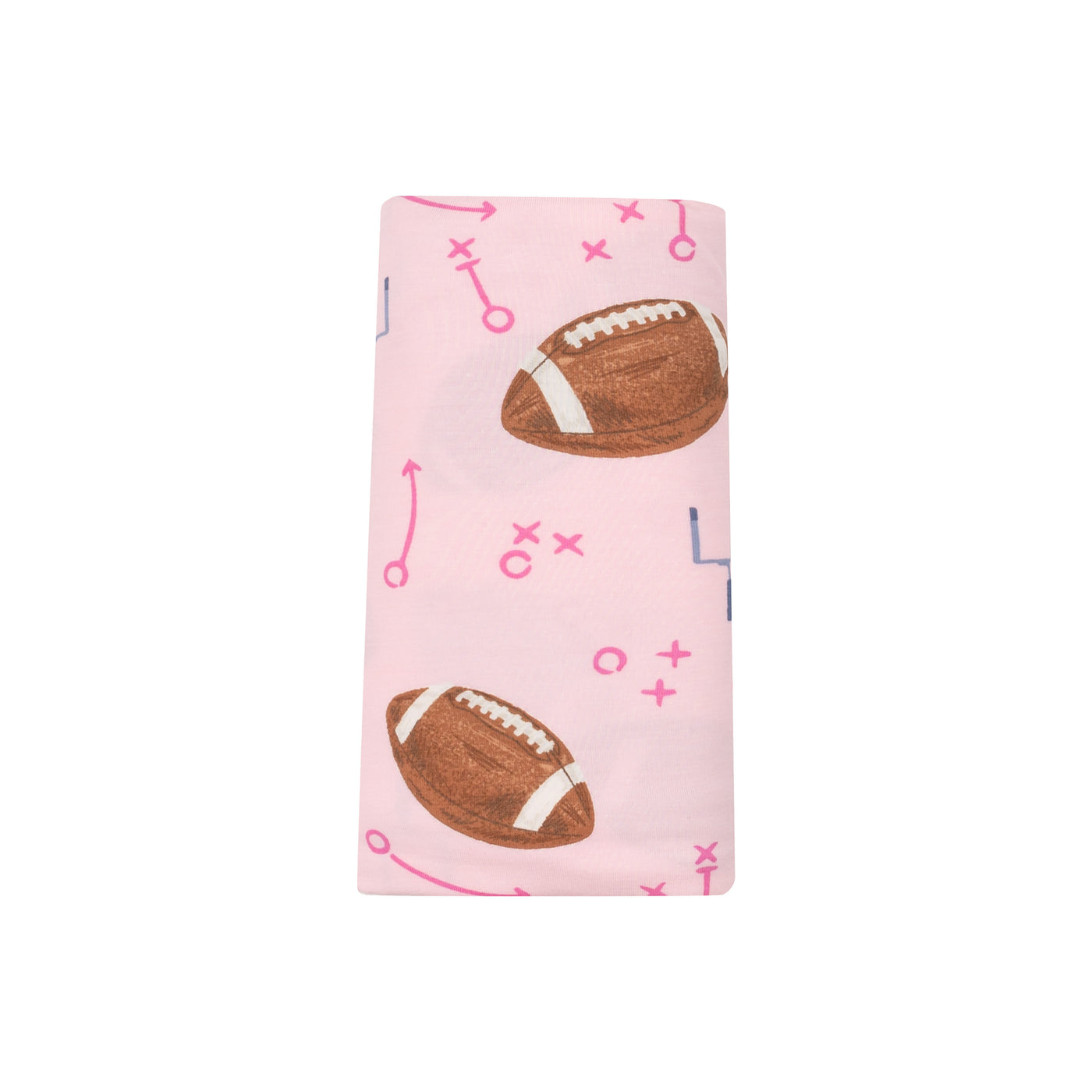 Swaddle Blanket - Footballs Pink-Angel Dear