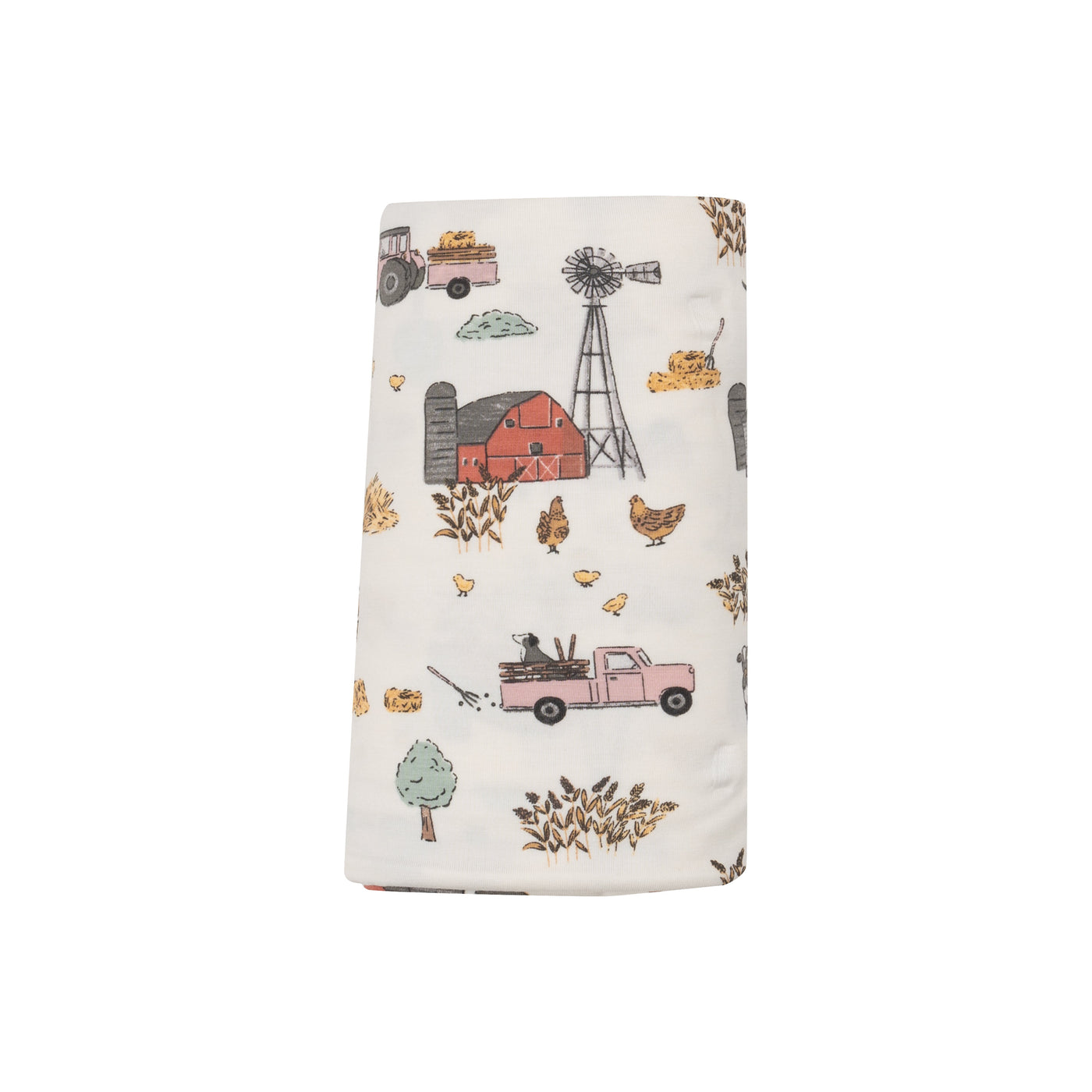 Swaddle Blanket - Hay Farmer - Pink