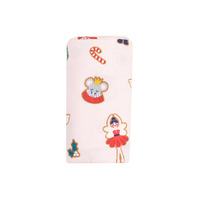 Swaddle Blanket - Sugar Plum Fairy Christmas Cookie  Pink-Angel Dear