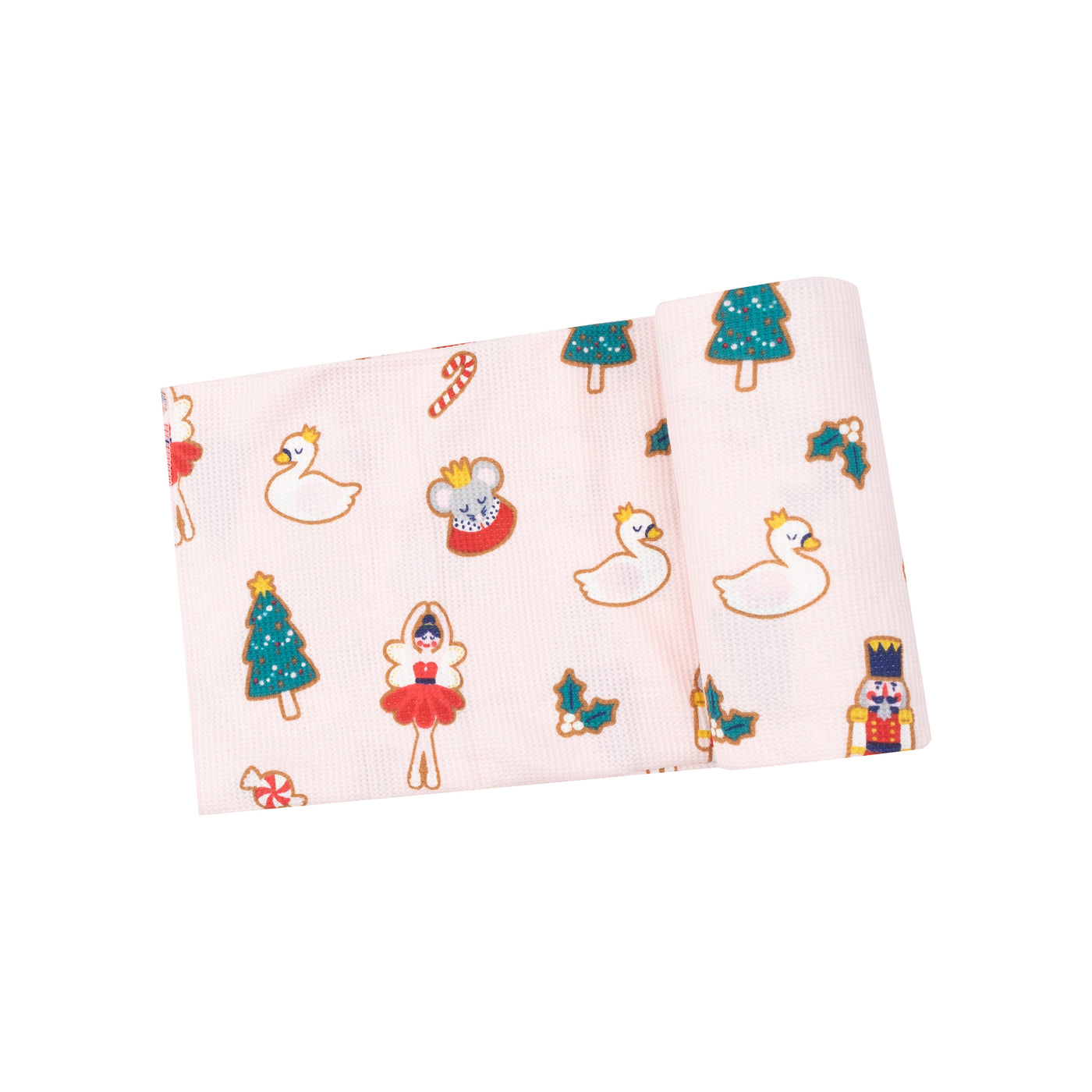 Swaddle Blanket - Sugar Plum Fairy Christmas Cookie  Pink-Angel Dear