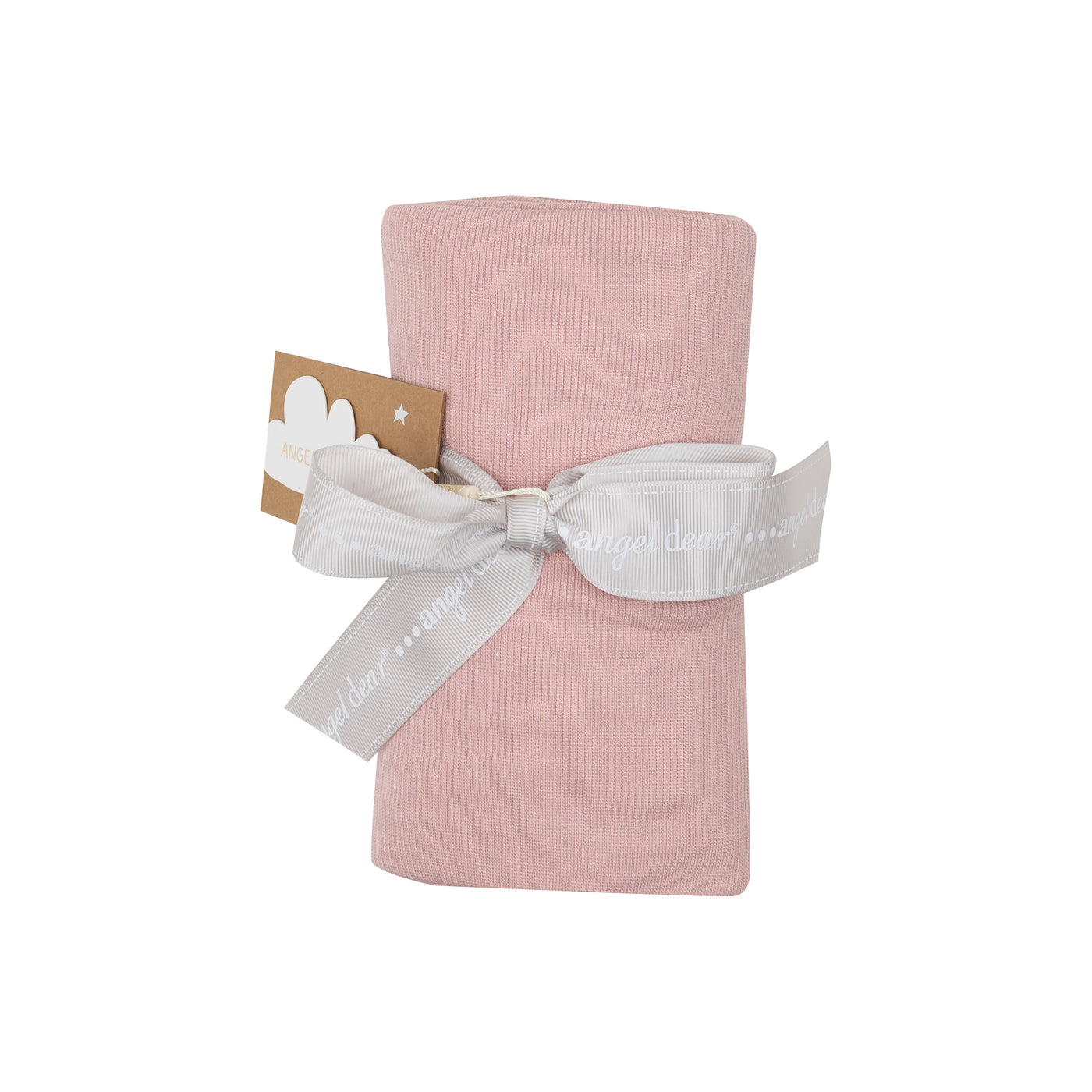 Swaddle Blanket - Solid Silver Pink-Angel Dear