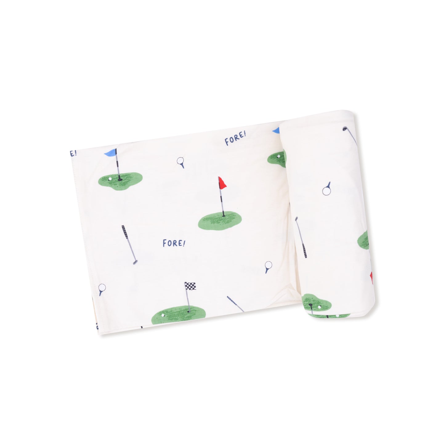 Swaddle Blanket in our  All Fore Golf print from Angel Dear