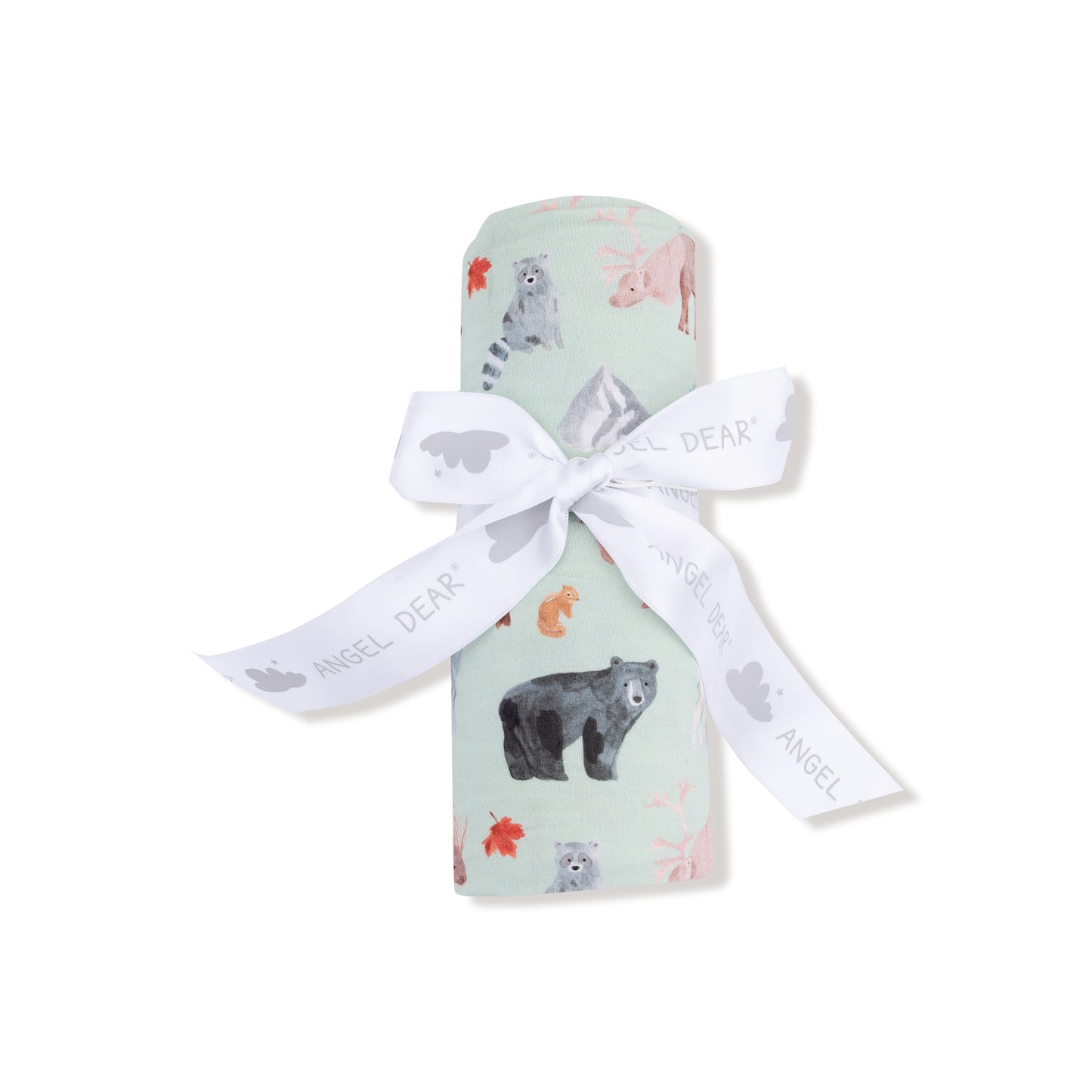 Swaddle Blanket in our  American Woodland Animals print from Angel Dear