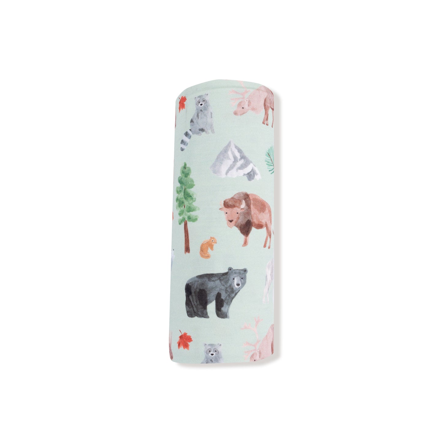 Swaddle Blanket in our  American Woodland Animals print from Angel Dear