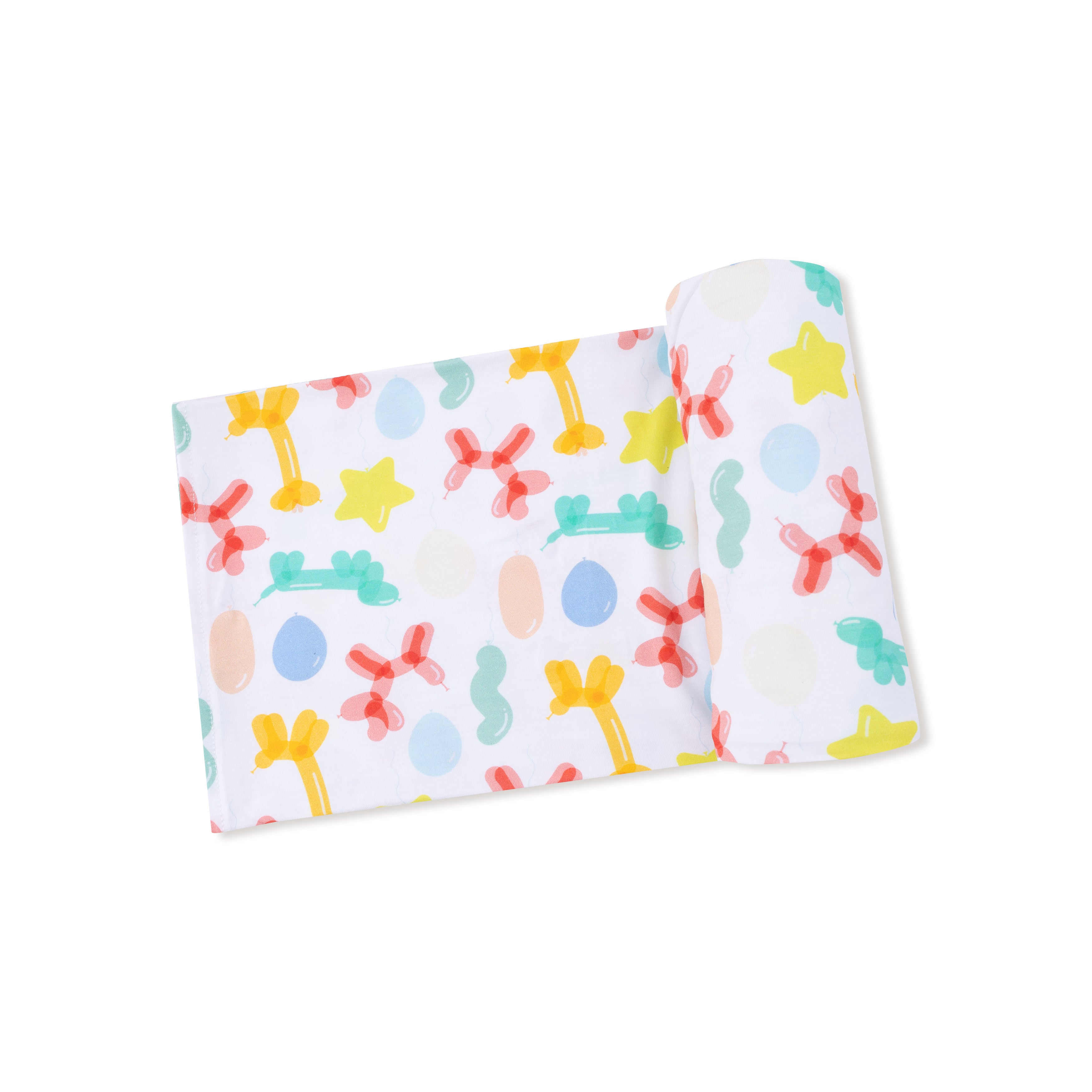 Swaddle Blanket in our  Balloon Animals Blue print from Angel Dear