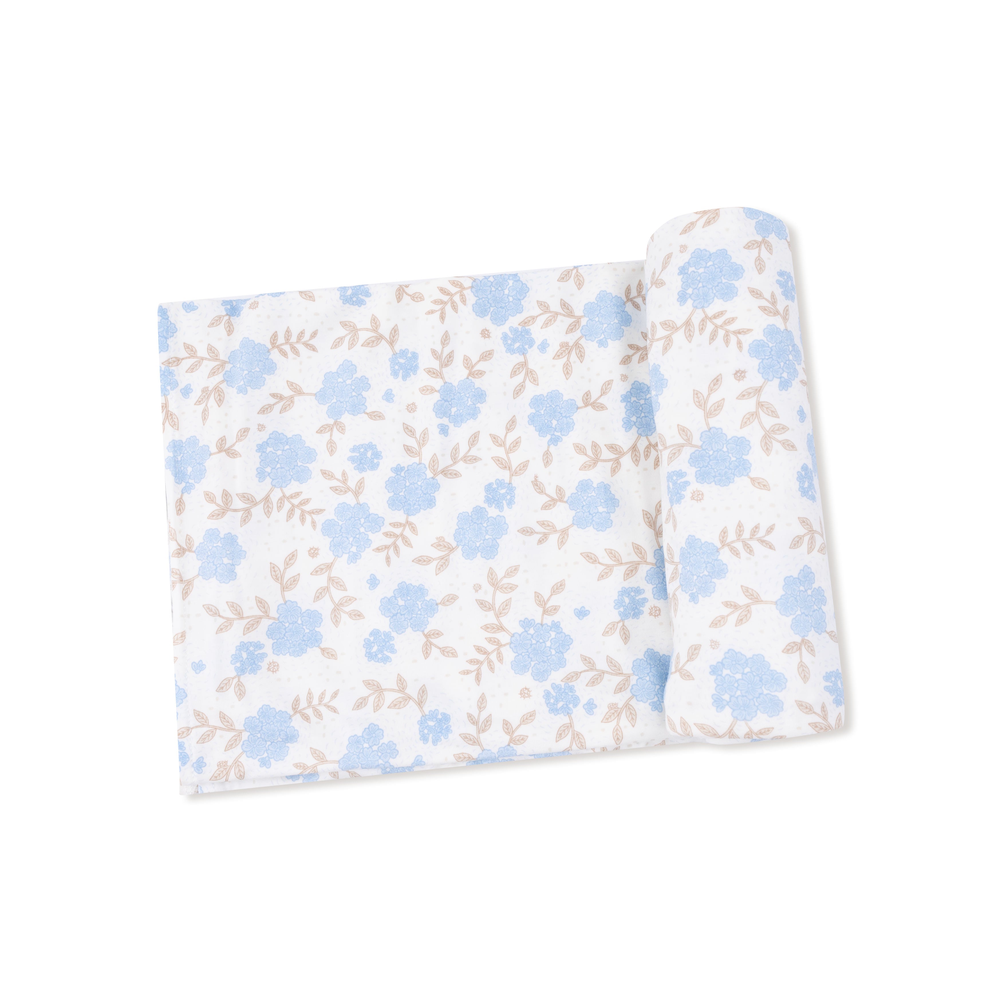 Swaddle Blanket in our  Baby Blue Floral print from Angel Dear