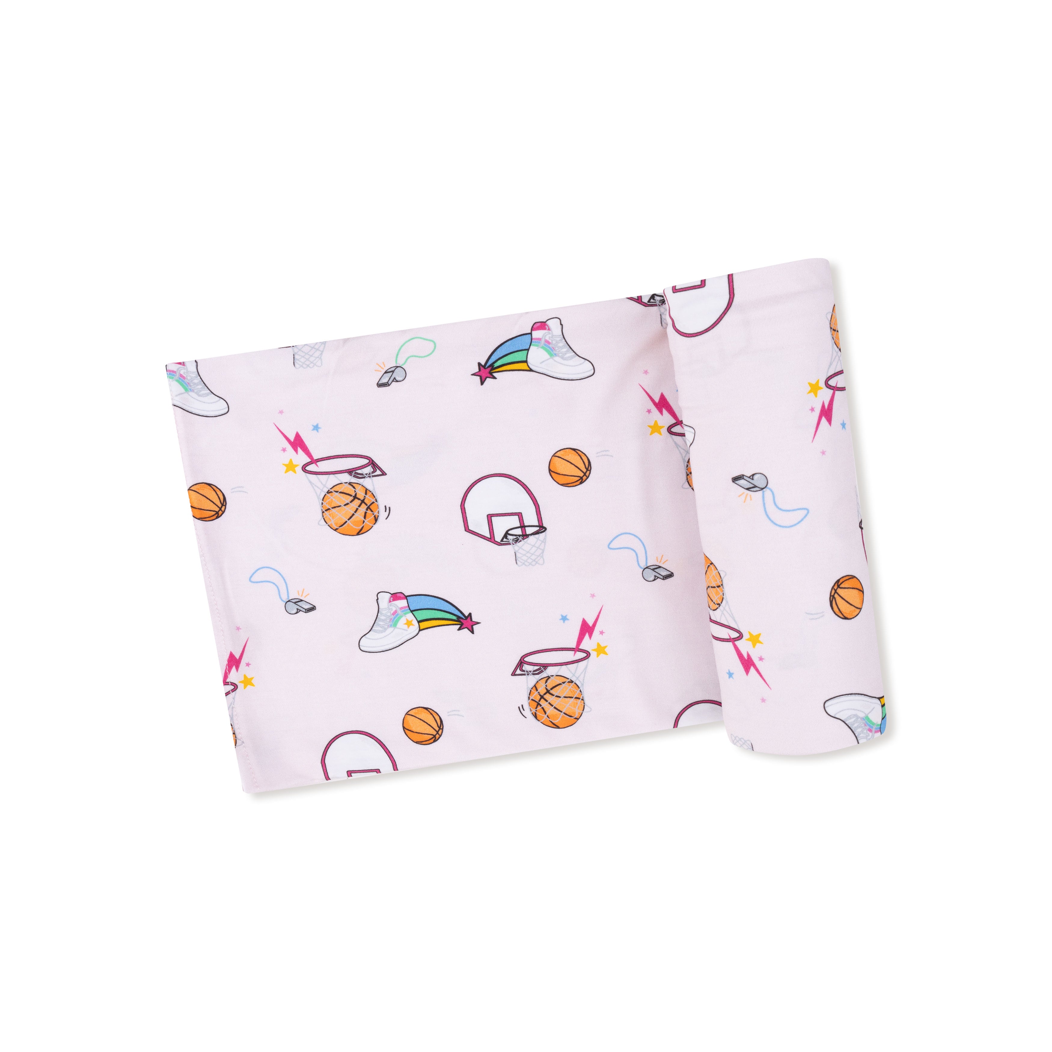 Basketball Pink - Swaddle Blanket – Angel Dear