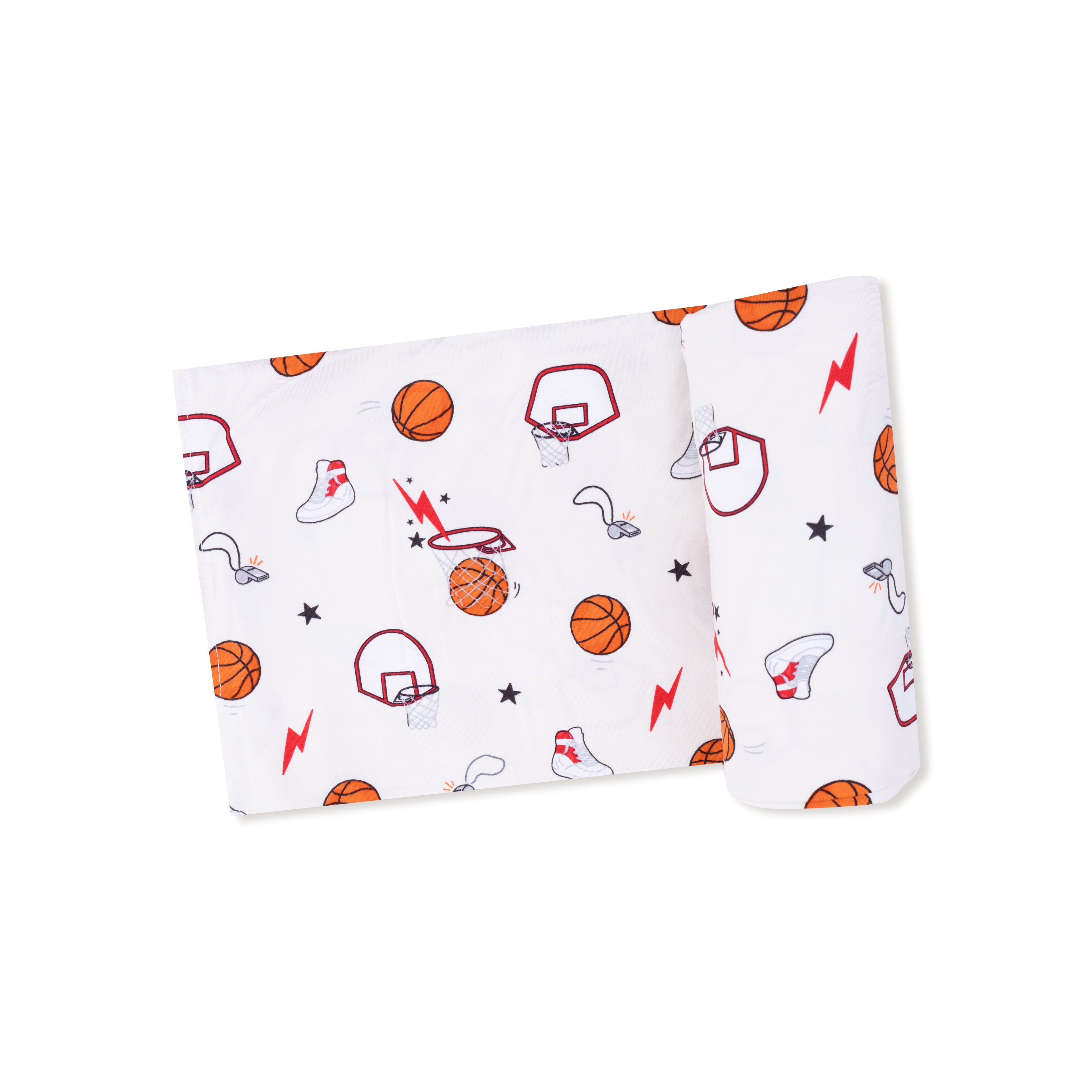 Swaddle Blanket in our  Basketball Uni print from Angel Dear