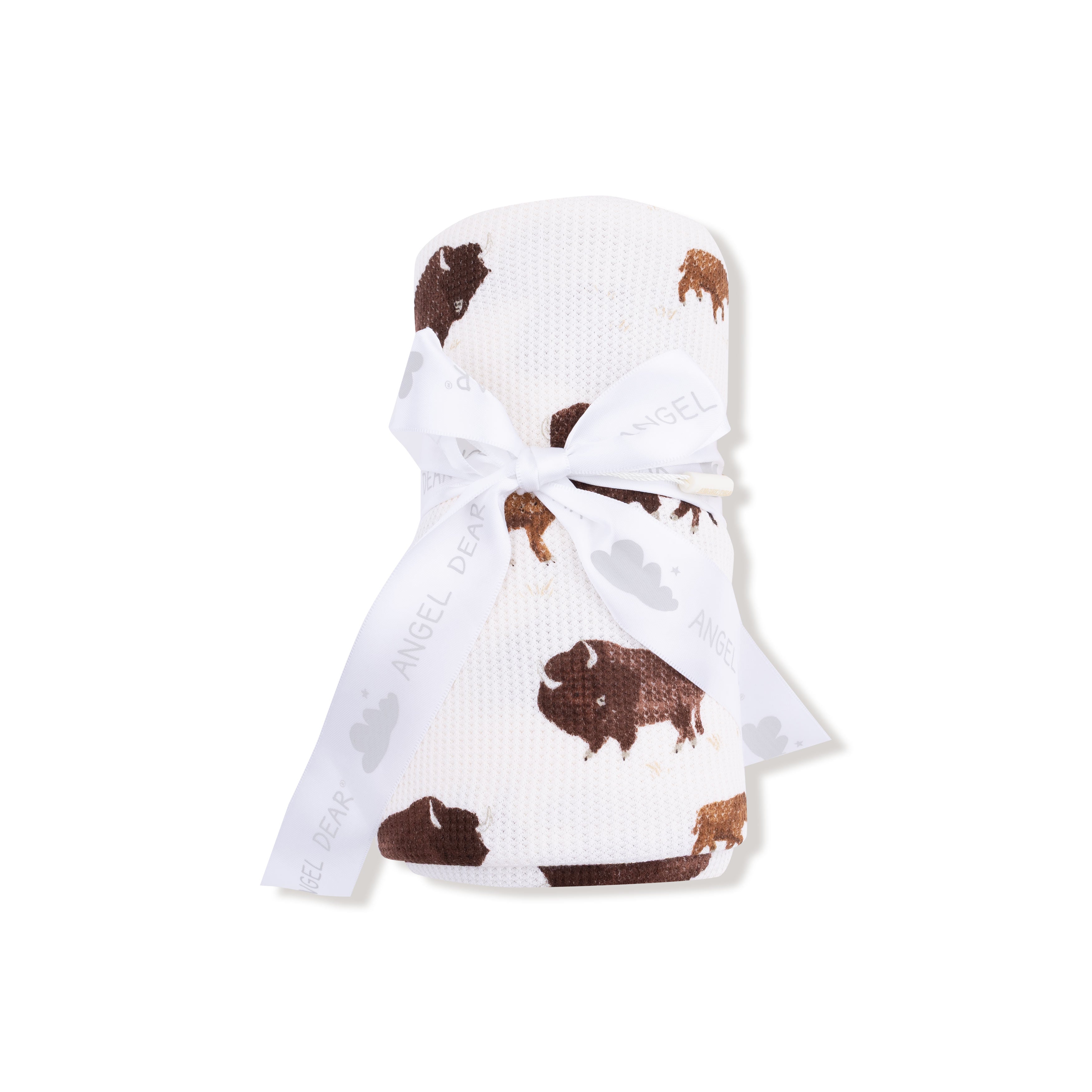 Swaddle Blanket in our  Bison print from Angel Dear