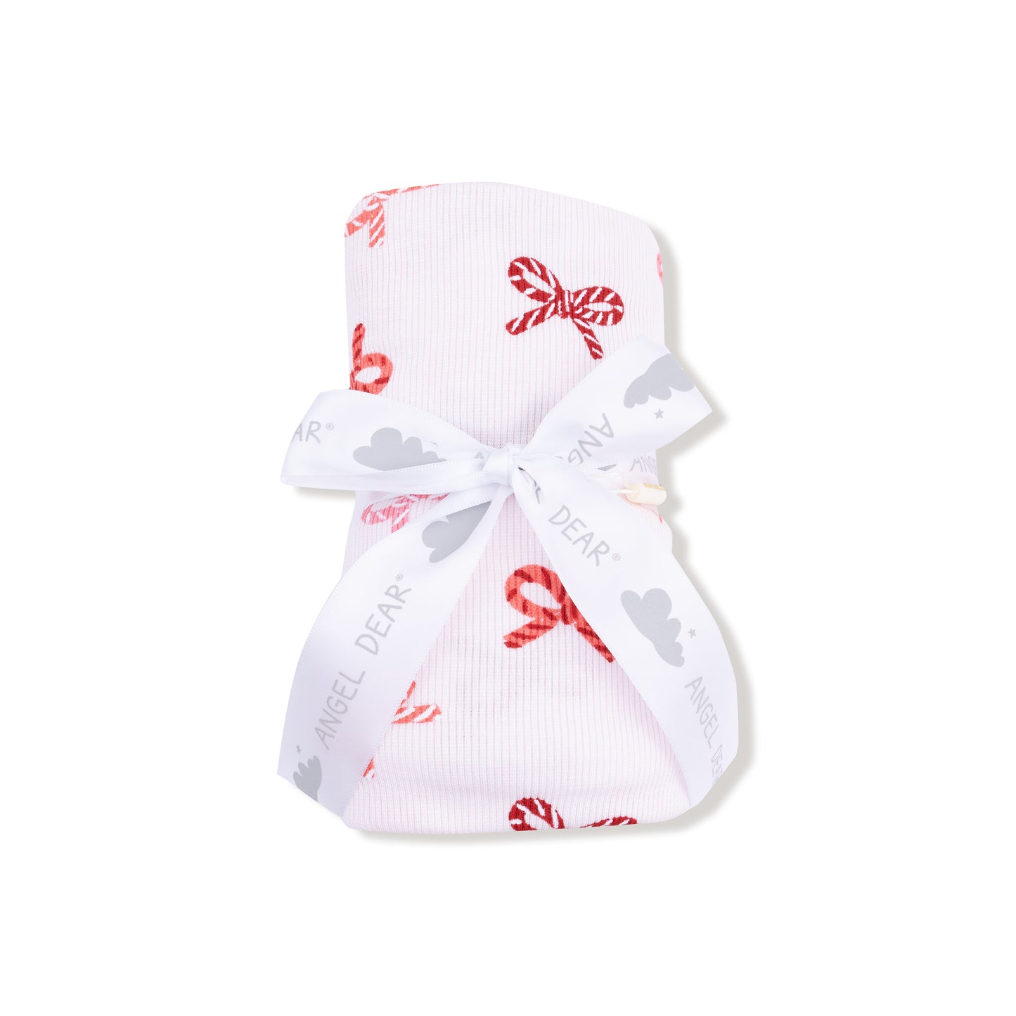 Swaddle Blanket in our  Candy Cane Bows print from Angel Dear