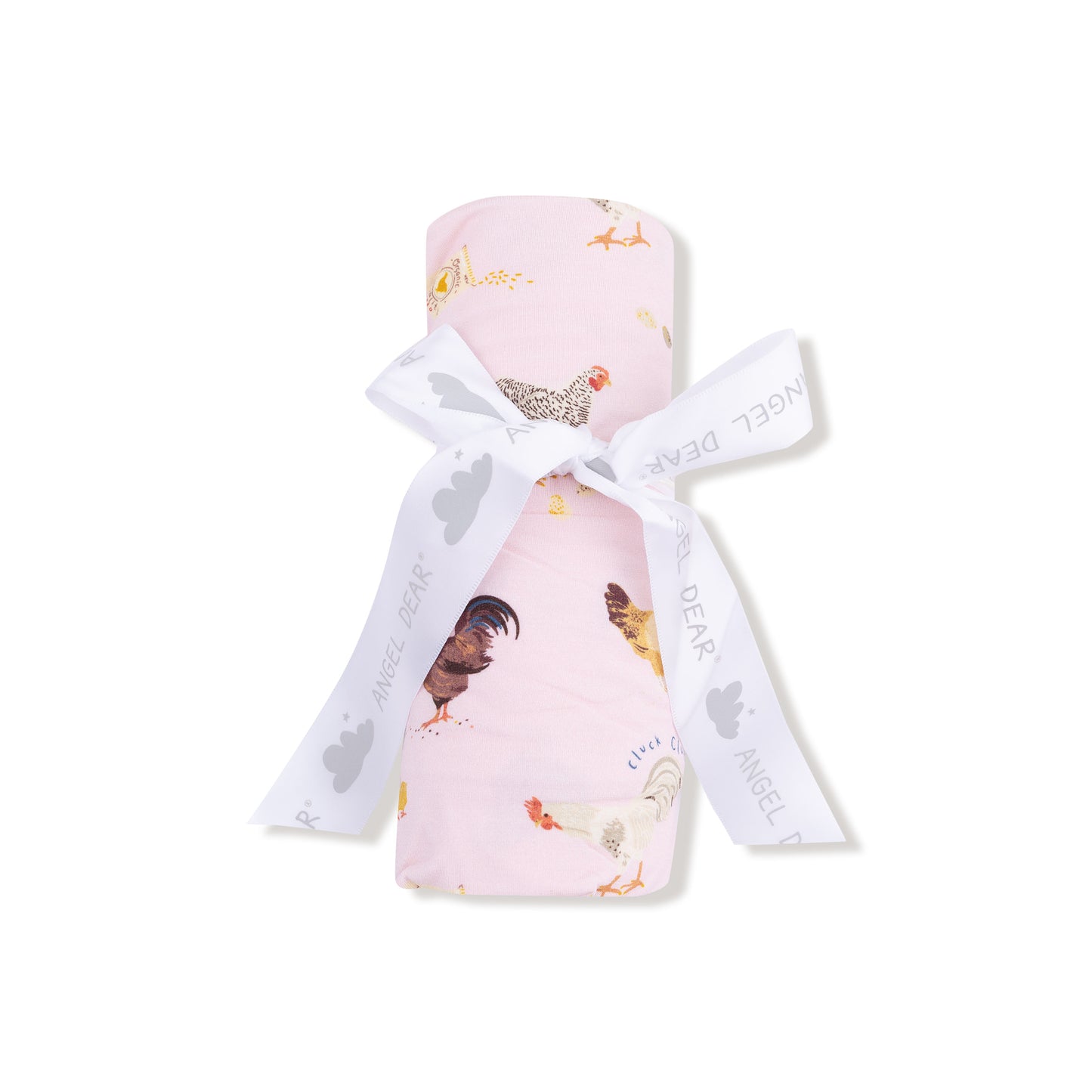 Swaddle Blanket in our  Collector Chickens - Pink print from Angel Dear
