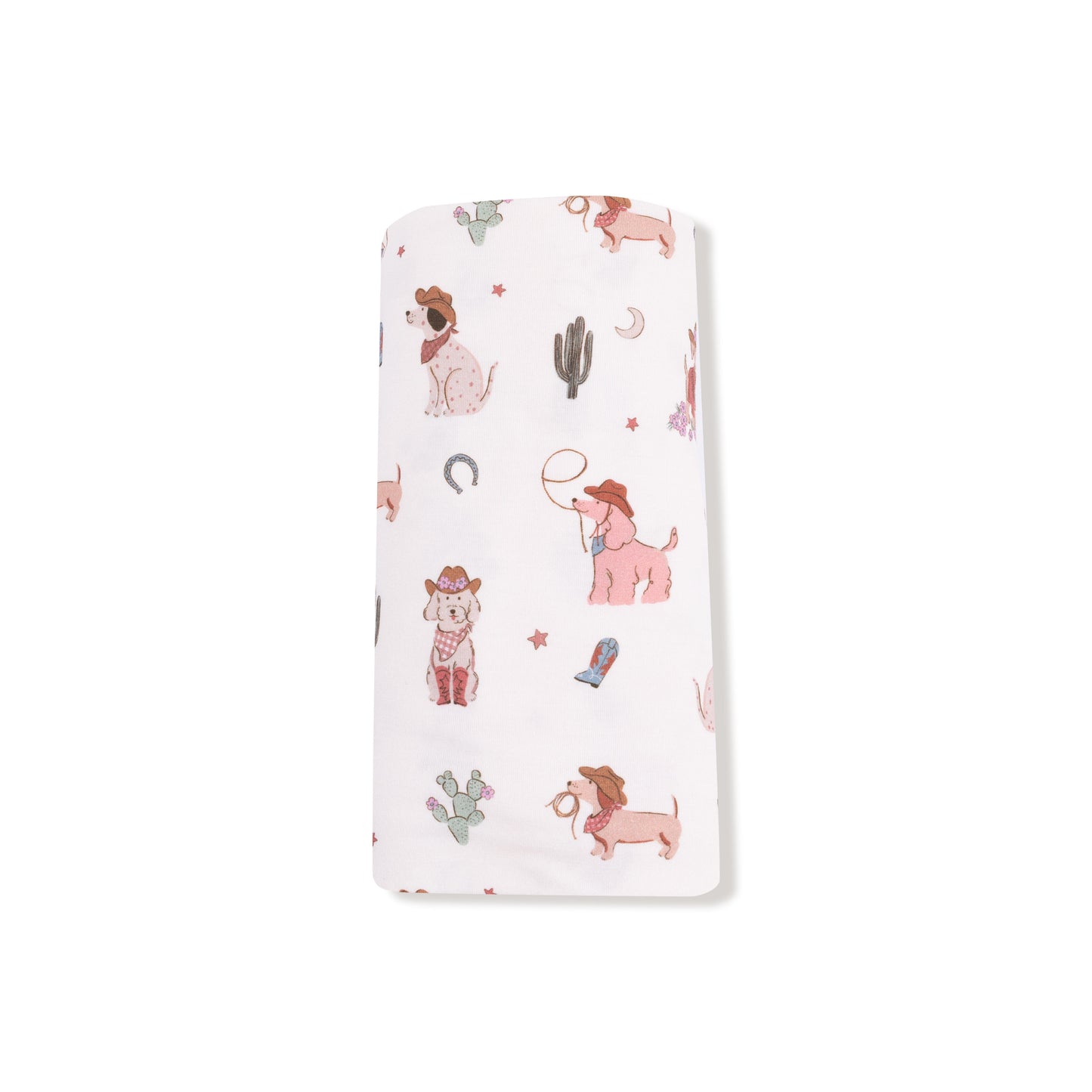 Swaddle Blanket in our  Cowgirl Dogs print from Angel Dear