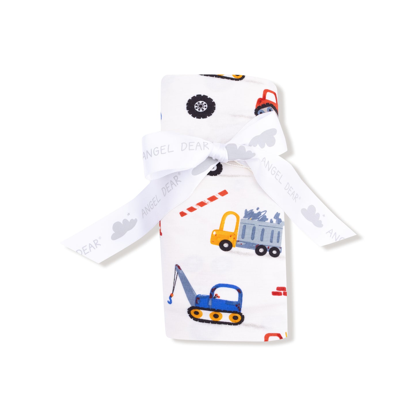 Swaddle Blanket in our  Crayon Construction print from Angel Dear