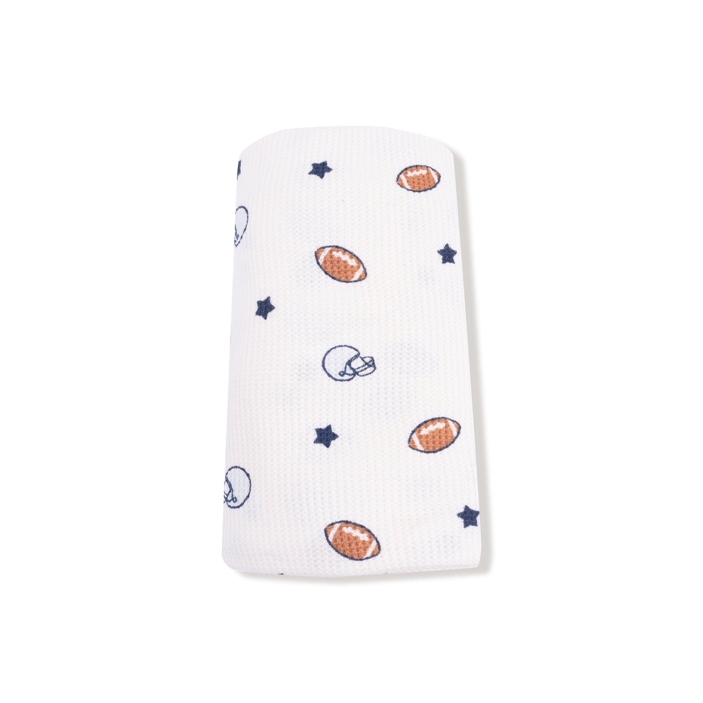 Swaddle Blanket in our  Footballs and Stars print from Angel Dear