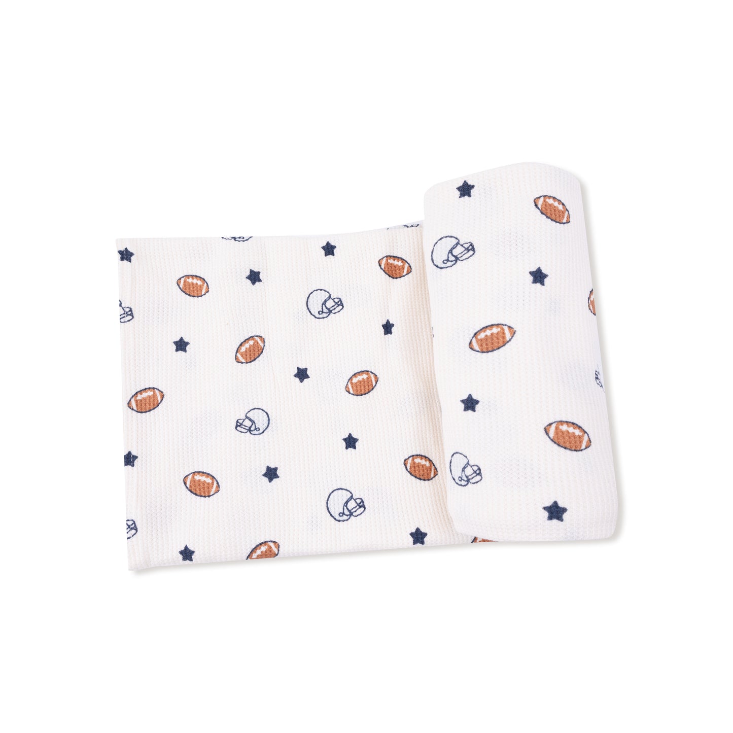 Swaddle Blanket in our  Footballs and Stars print from Angel Dear