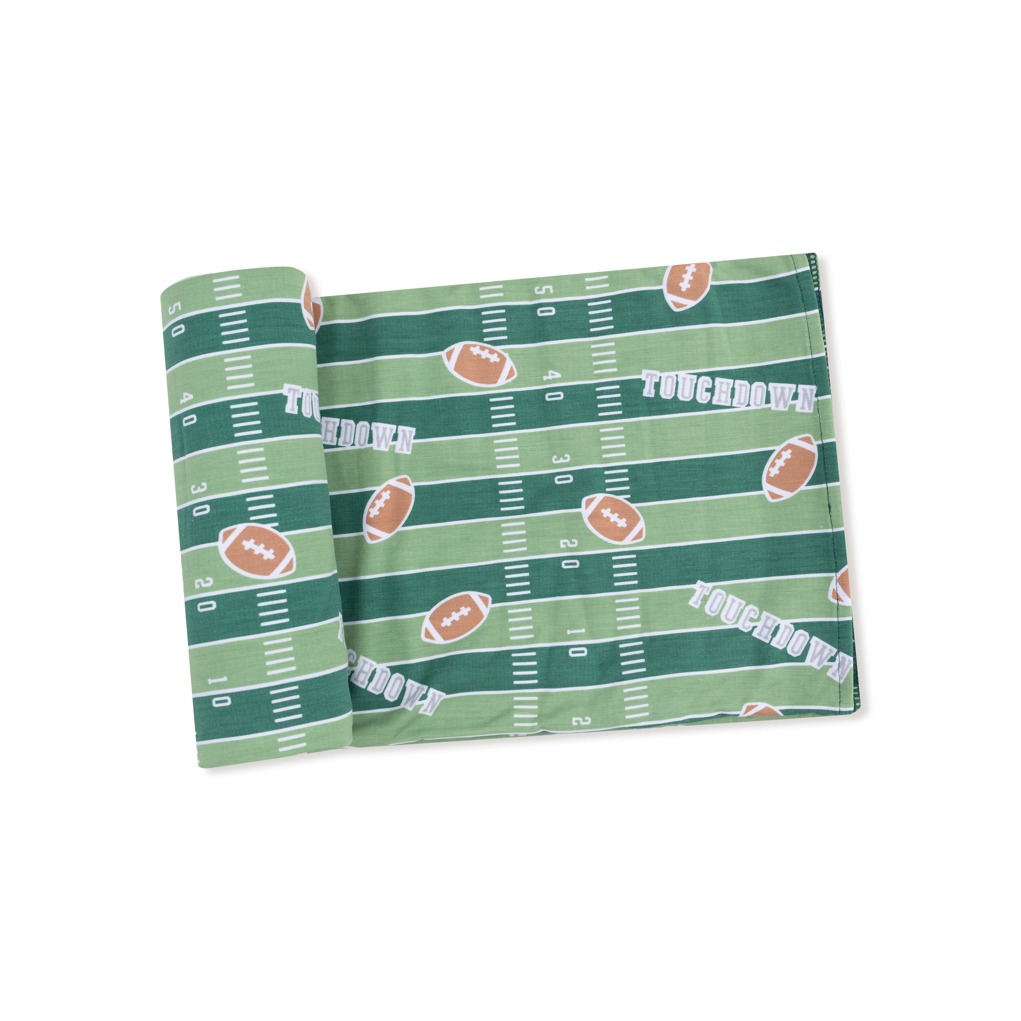 Swaddle Blanket in our  Football Field - Glow in the Dark print from Angel Dear