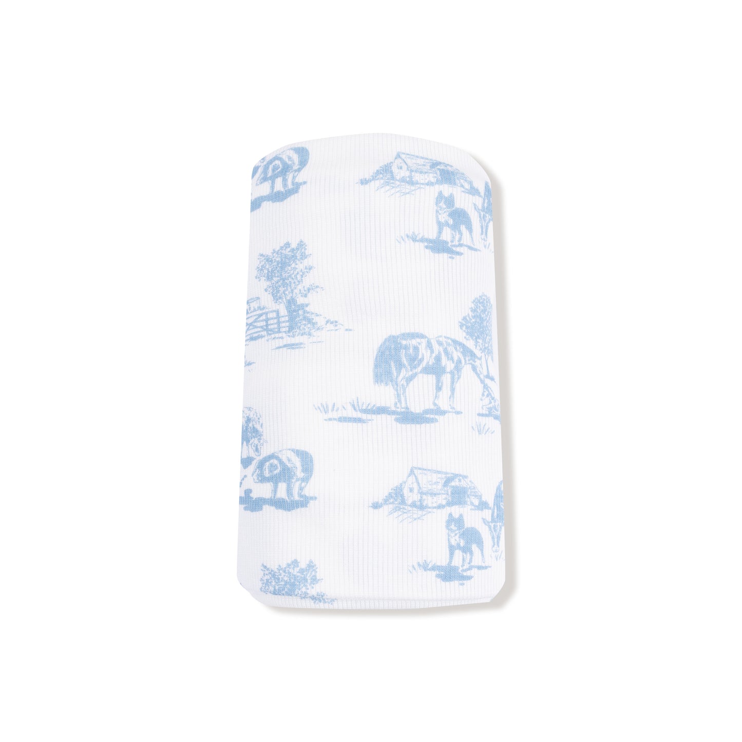 Swaddle Blanket in our  Farm Toile - Blue print from Angel Dear