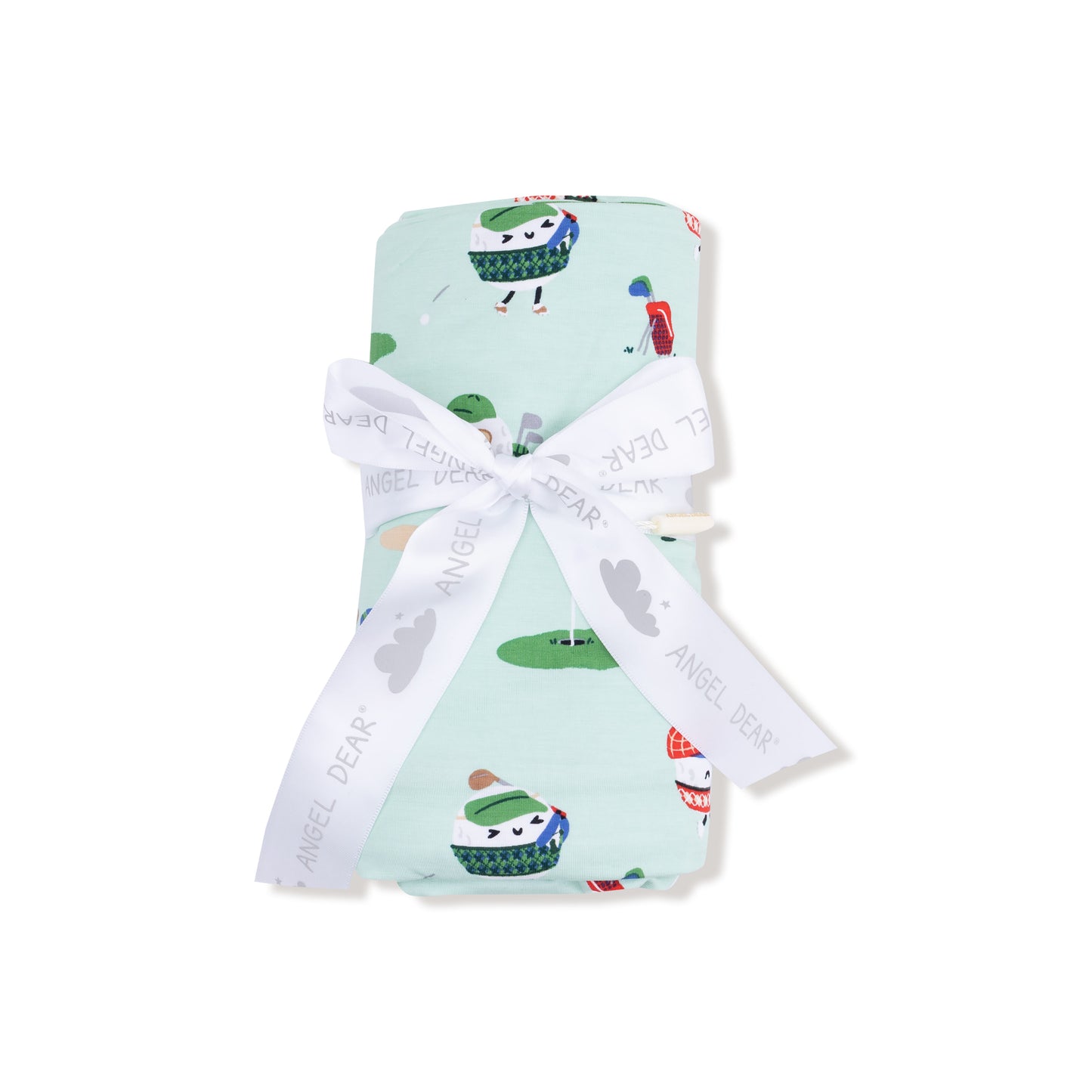 Swaddle Blanket in our  Golf Pros - Green print from Angel Dear