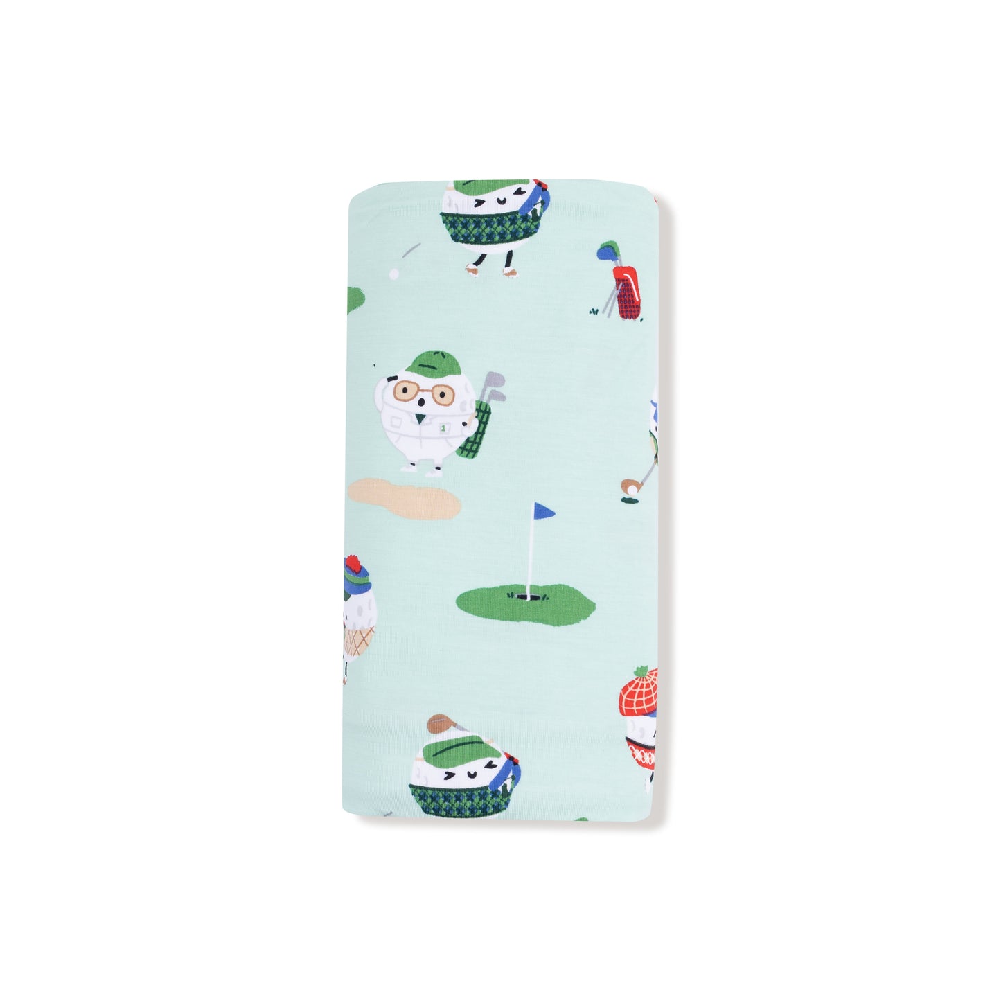 Swaddle Blanket in our  Golf Pros - Green print from Angel Dear