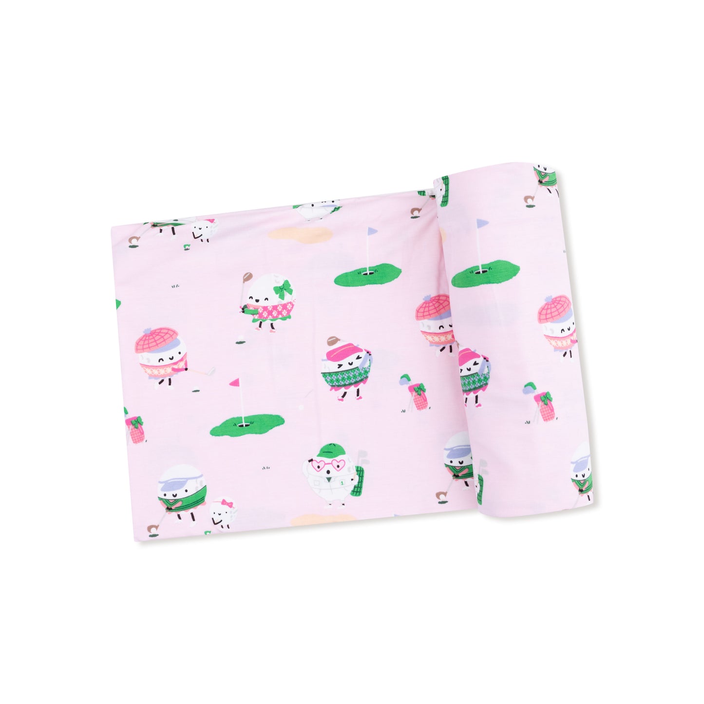 Swaddle Blanket in our  Golf Pros - Pink print from Angel Dear