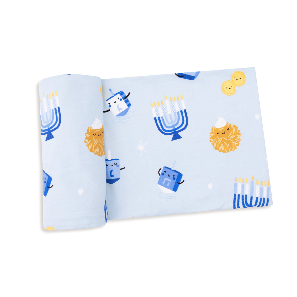 Hanukkah - Blue - Swaddle Blanket
