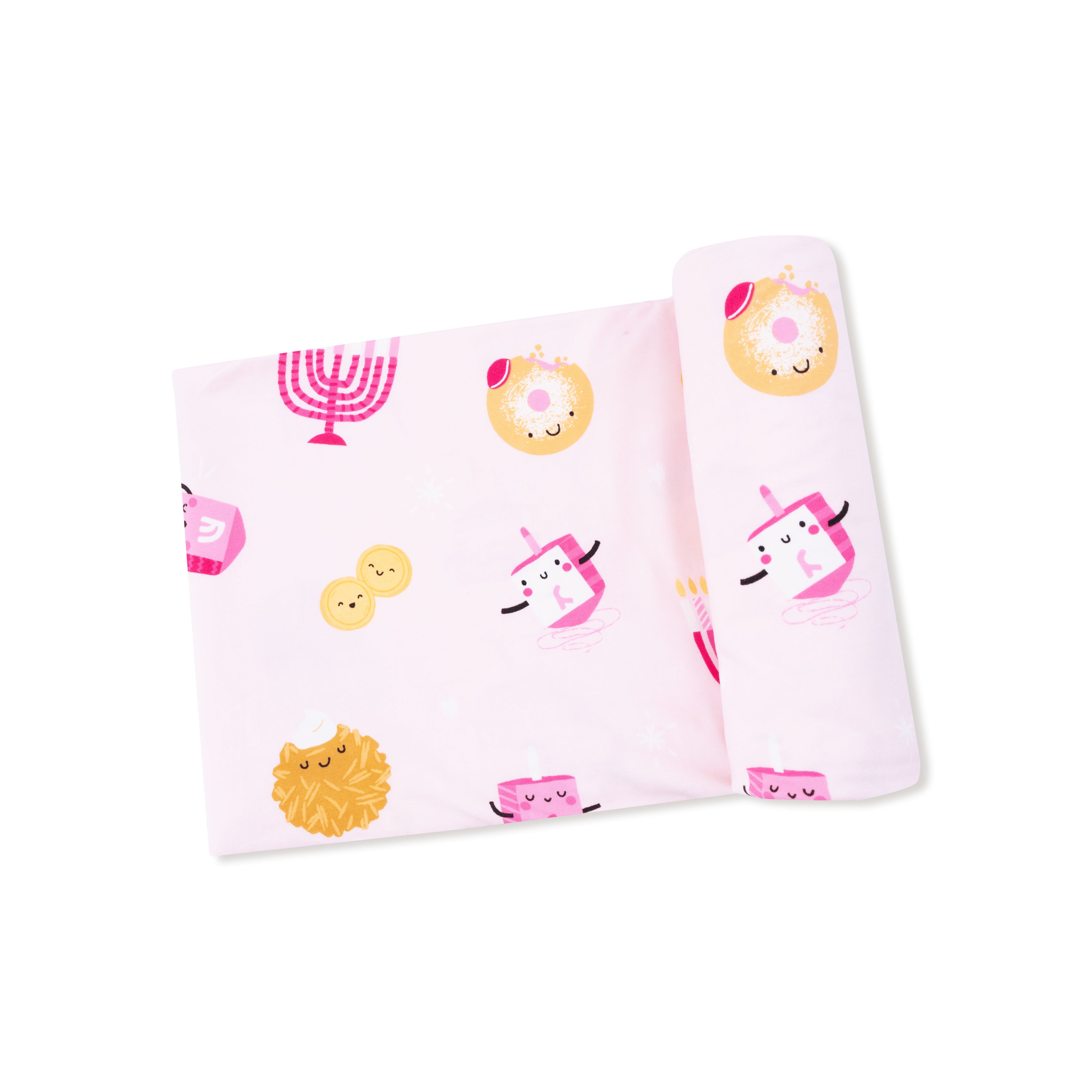 Swaddle Blanket in our  Hanukkah - Pink print from Angel Dear