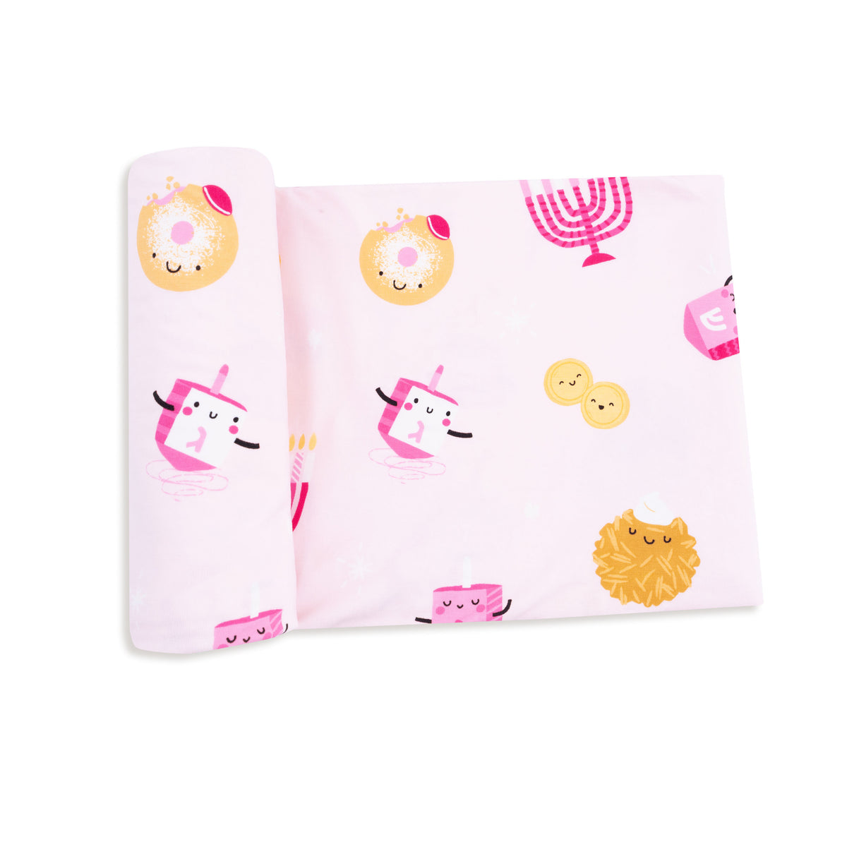Hanukkah - Pink - Swaddle Blanket